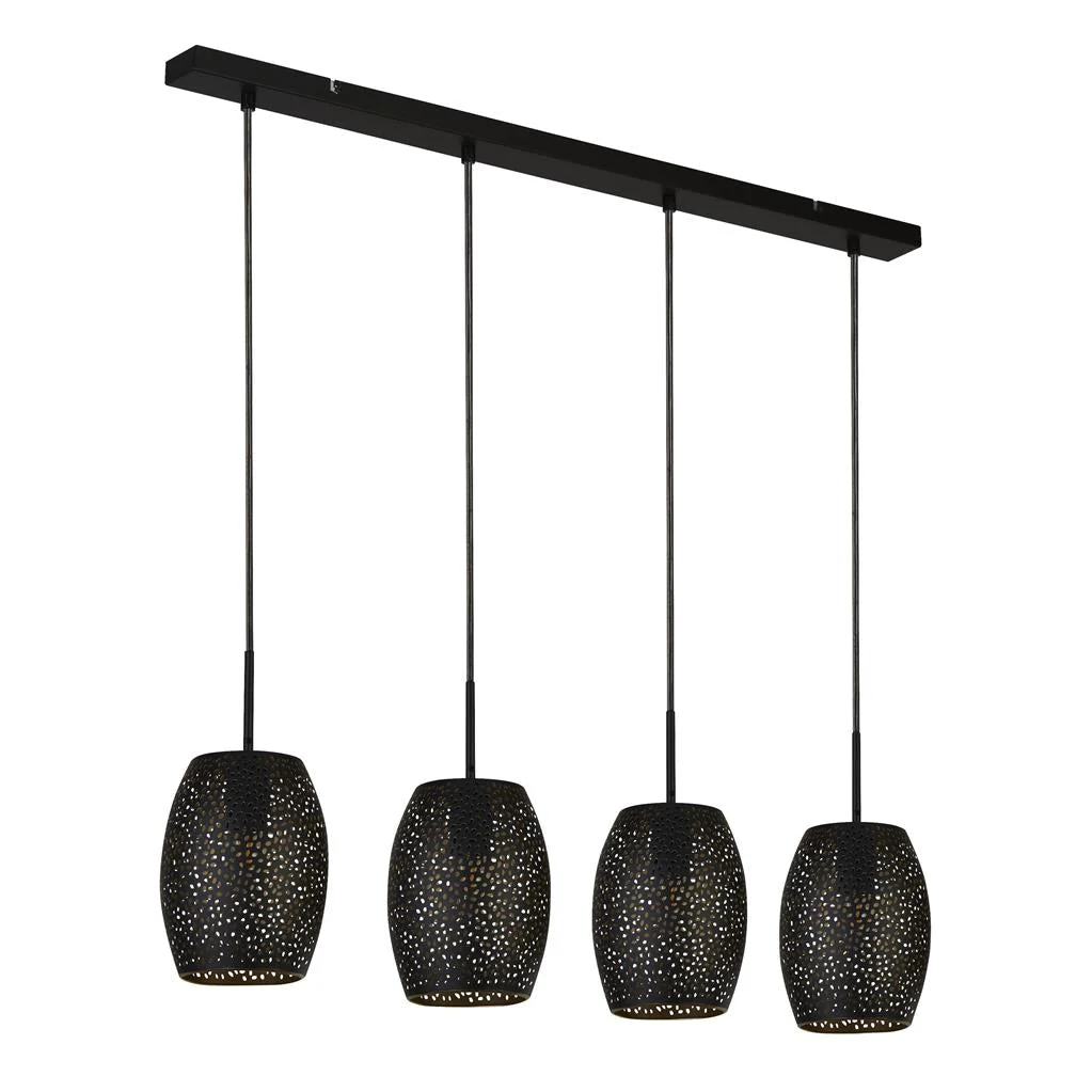 Laser 4Lt Kitchen Light - Black Laser Cut Metal - Image 2