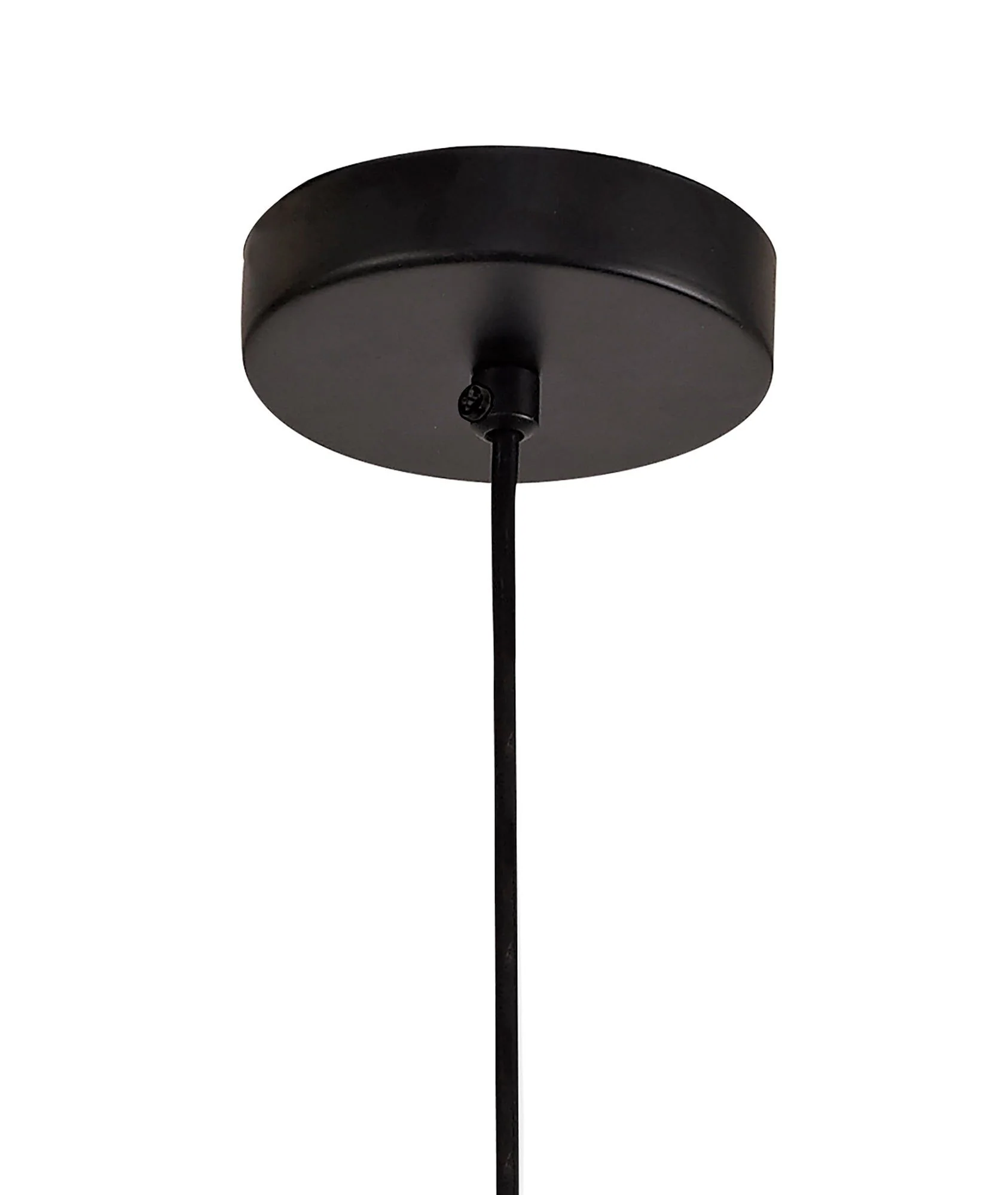 Lasso Single Small/Large Pendant, 1 Light Adjustable E27, Matt Black/Satin Gold - Image 4