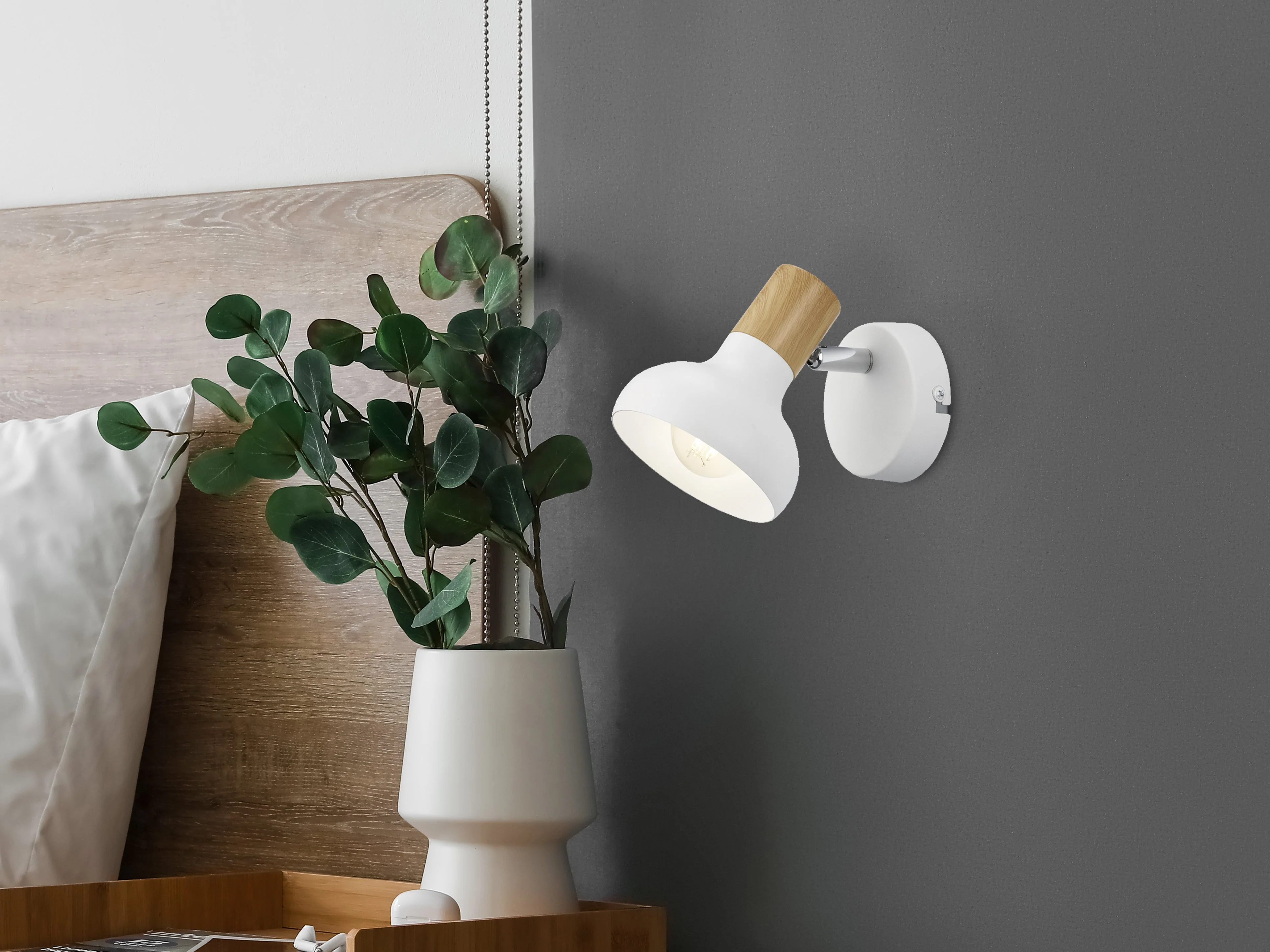 Latika Wall/Ceiling Spotlight - White/Black - Image 3