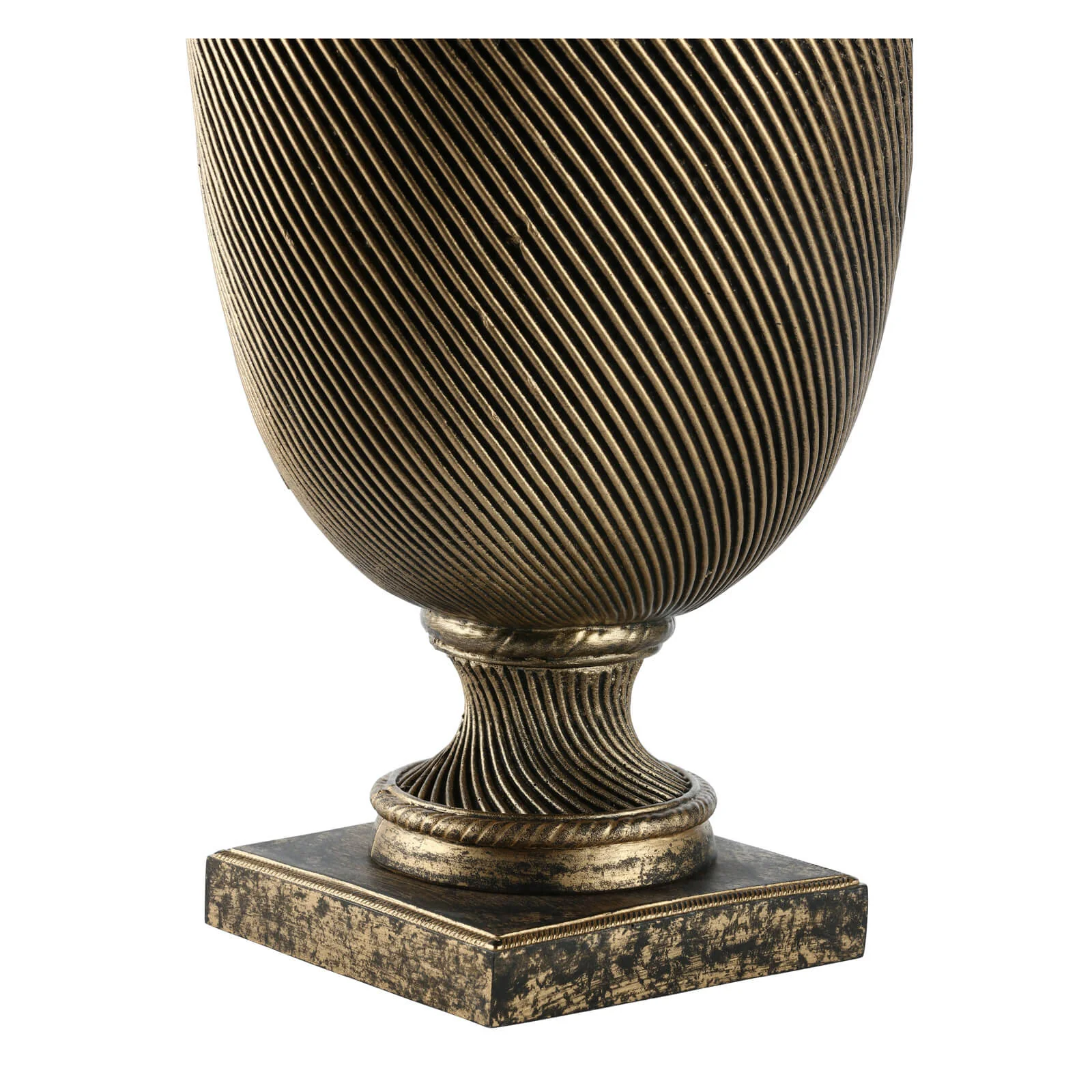 Lattice Table Lamp In Black & Gold/Cream & Gold, Base Only E27 - Image 12