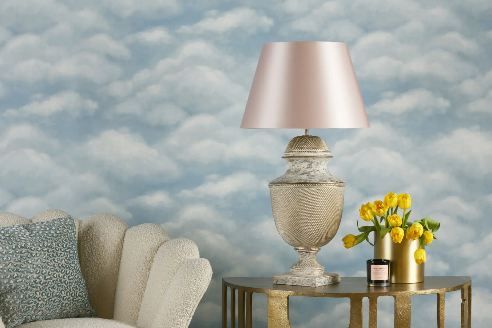 Lattice Table Lamp In Black & Gold/Cream & Gold, Base Only E27 - Image 16