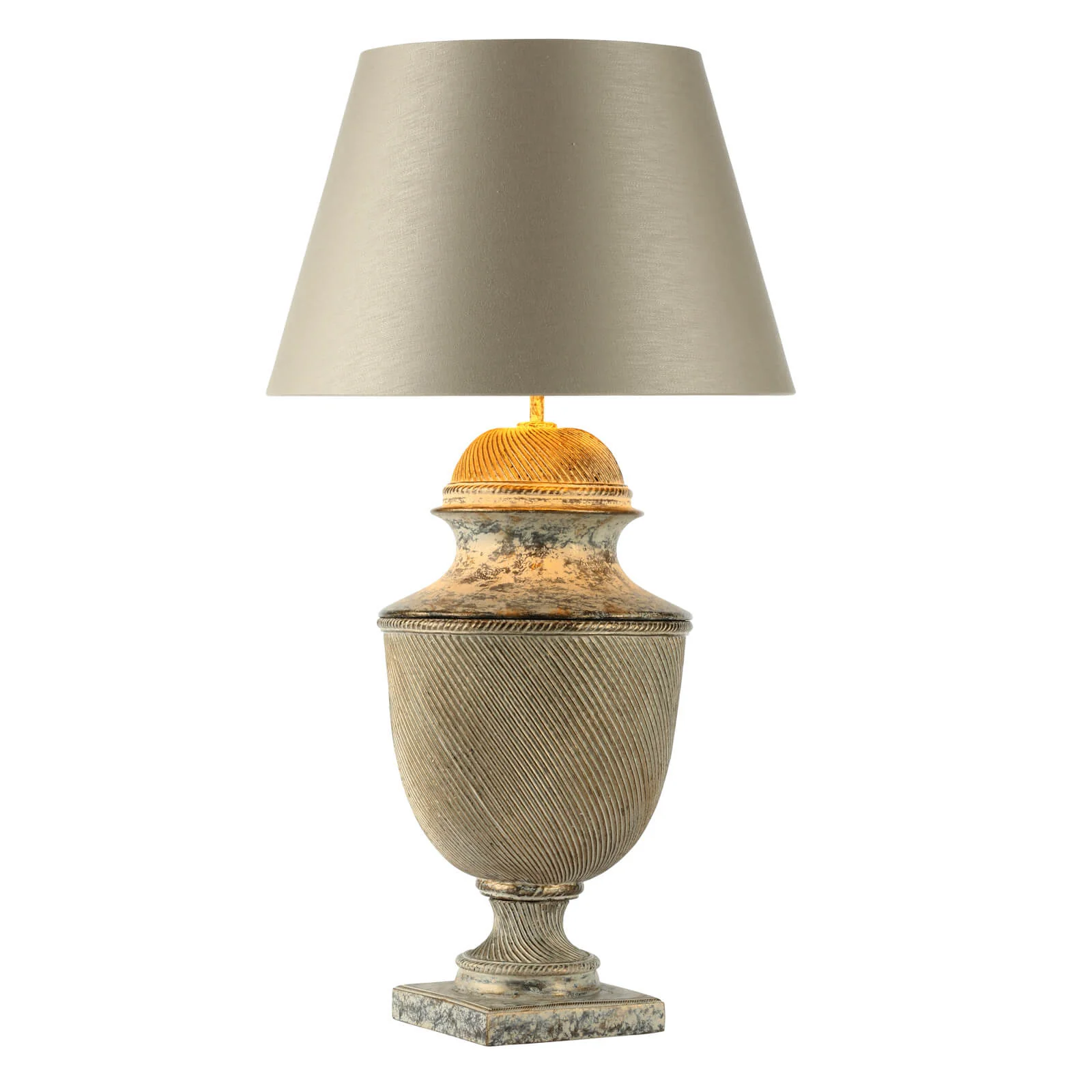 Lattice Table Lamp In Black & Gold/Cream & Gold, Base Only E27 - Image 17