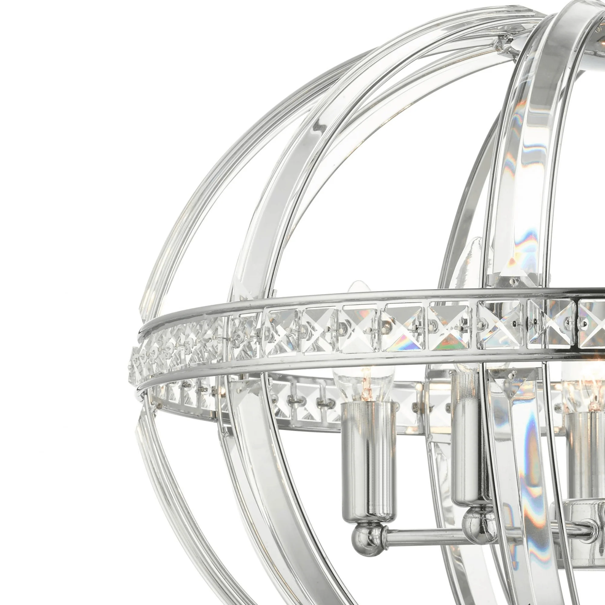 Laura 3/5Lt Oval Centre Ceiling Light- Polished Chrome Finish - Image 7