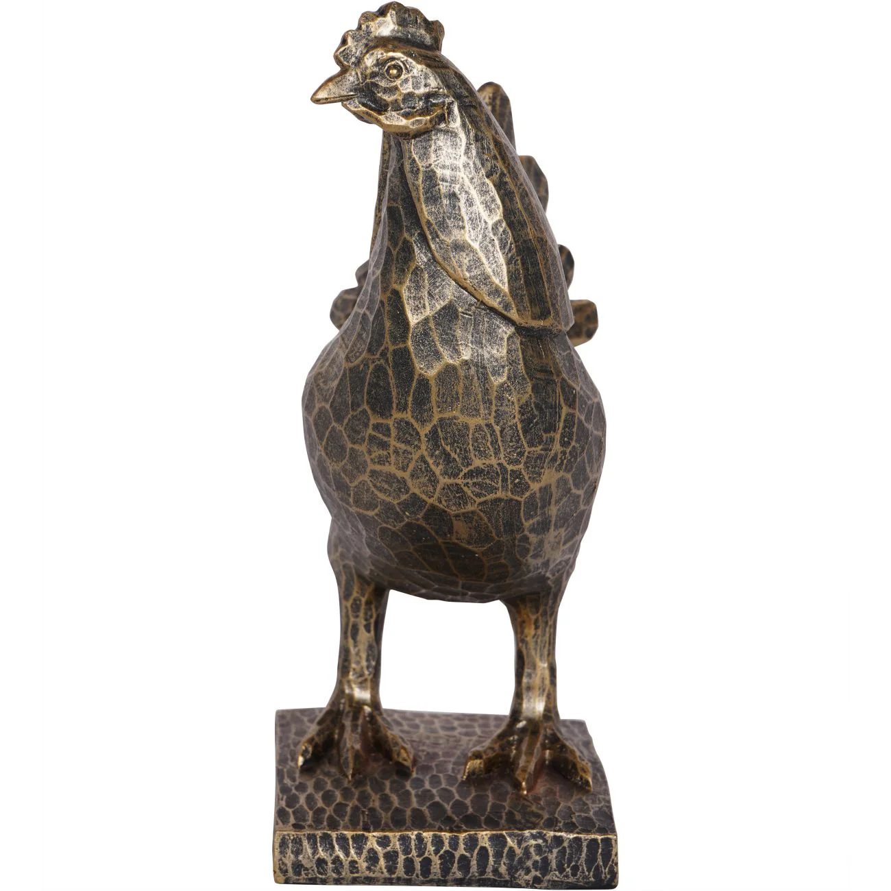 Antique Gold Hen Sculpture - Image 2