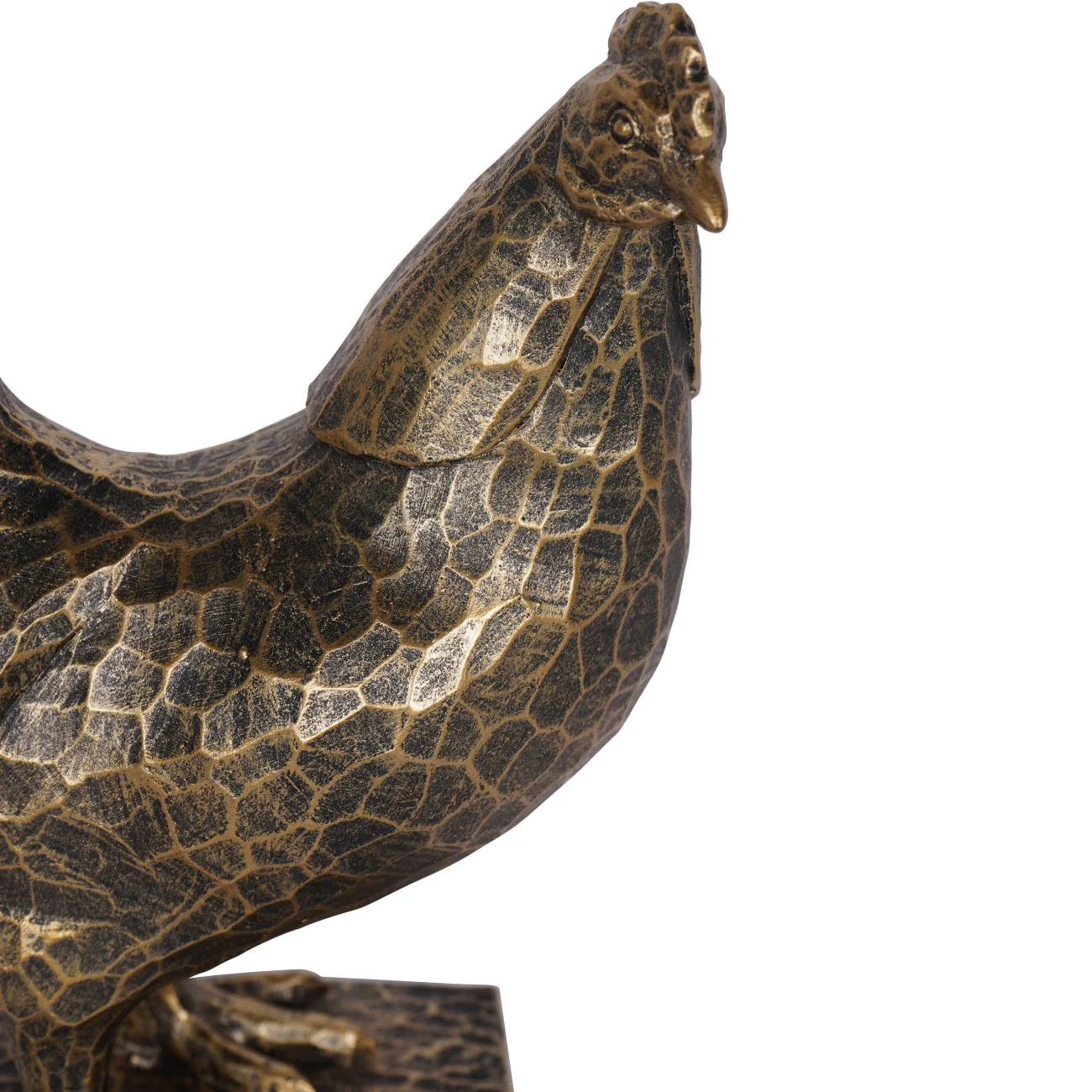 Antique Gold Hen Sculpture - Image 3