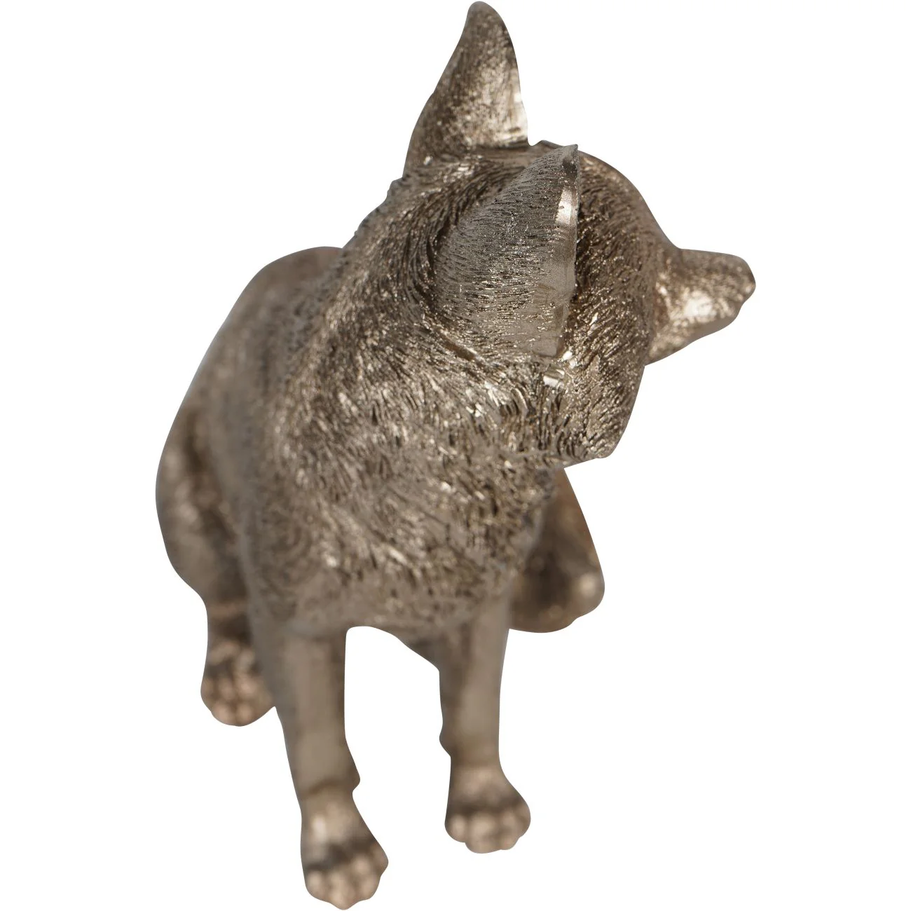 Antique Gold Sitting Fox Sculpture - Image 4