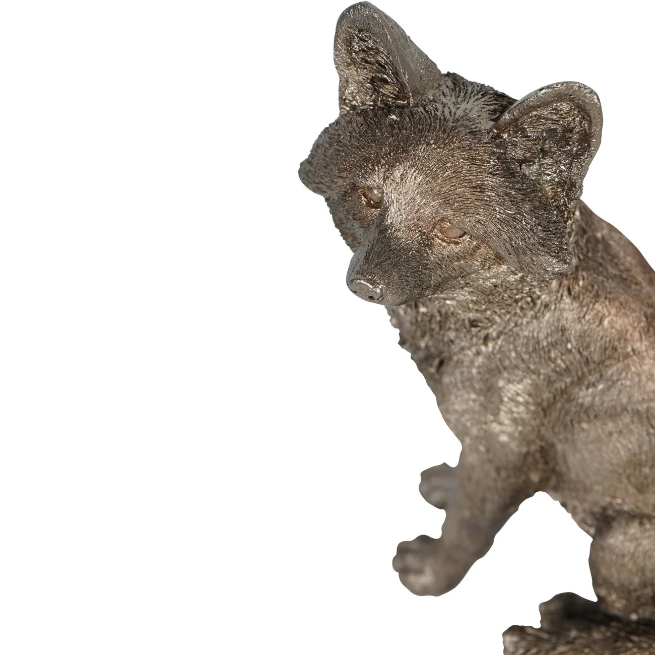Antique Gold Sitting Fox Sculpture - Image 5
