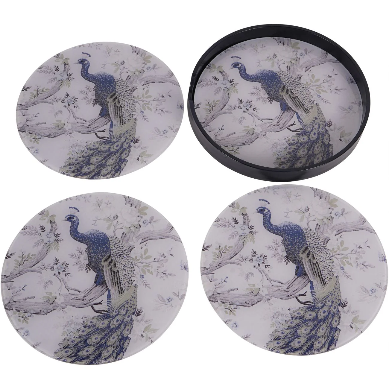 Belvedere Peacock Set Of 4 Placemats - Image 3