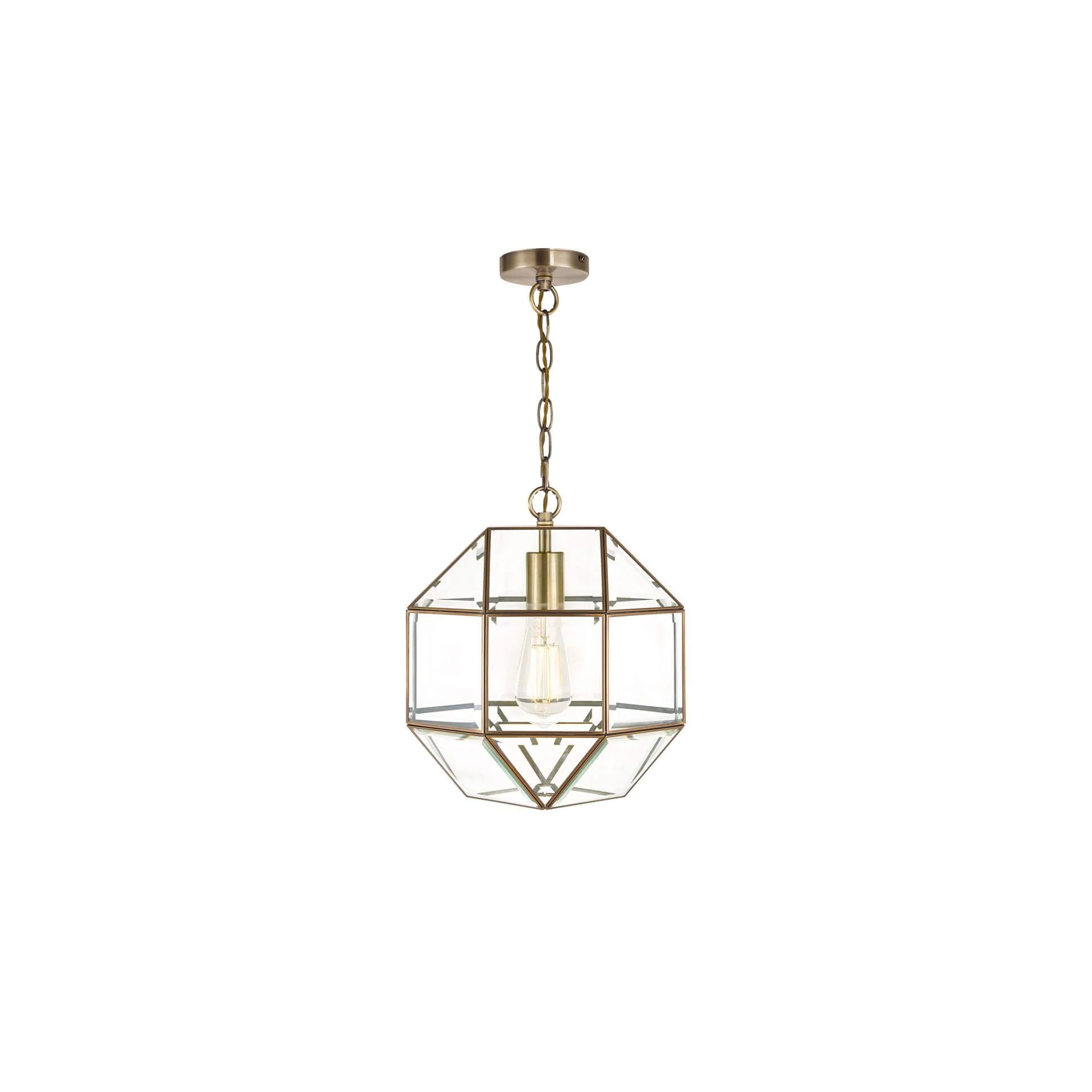 Blackwell Pendant Antique Brass Glass