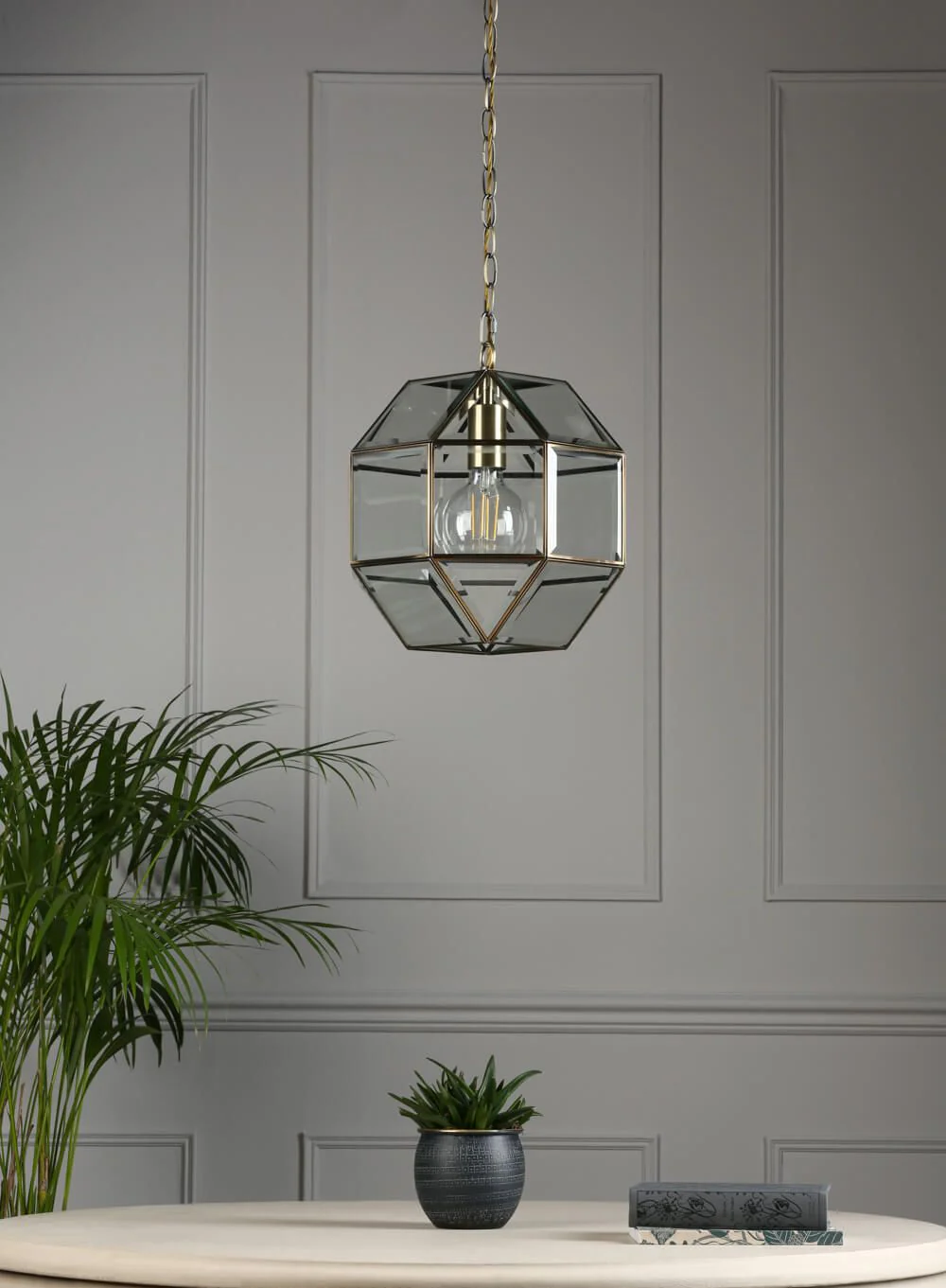 Blackwell Pendant Antique Brass Glass - Image 2