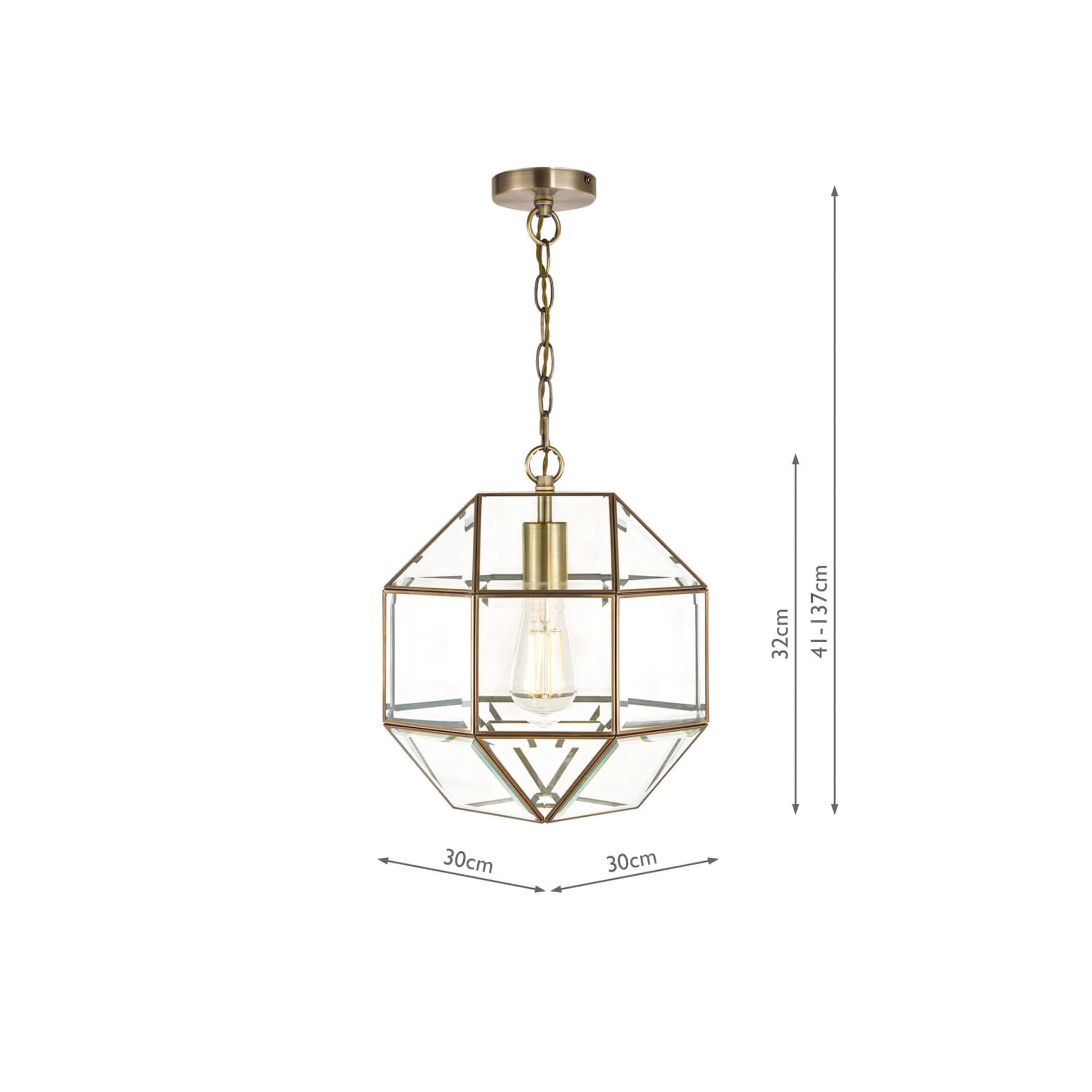 Blackwell Pendant Antique Brass Glass - Image 4