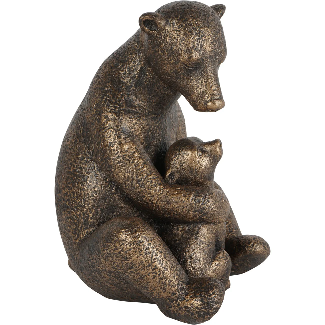 Bronze Bear with Cub Sculpture - Image 2
