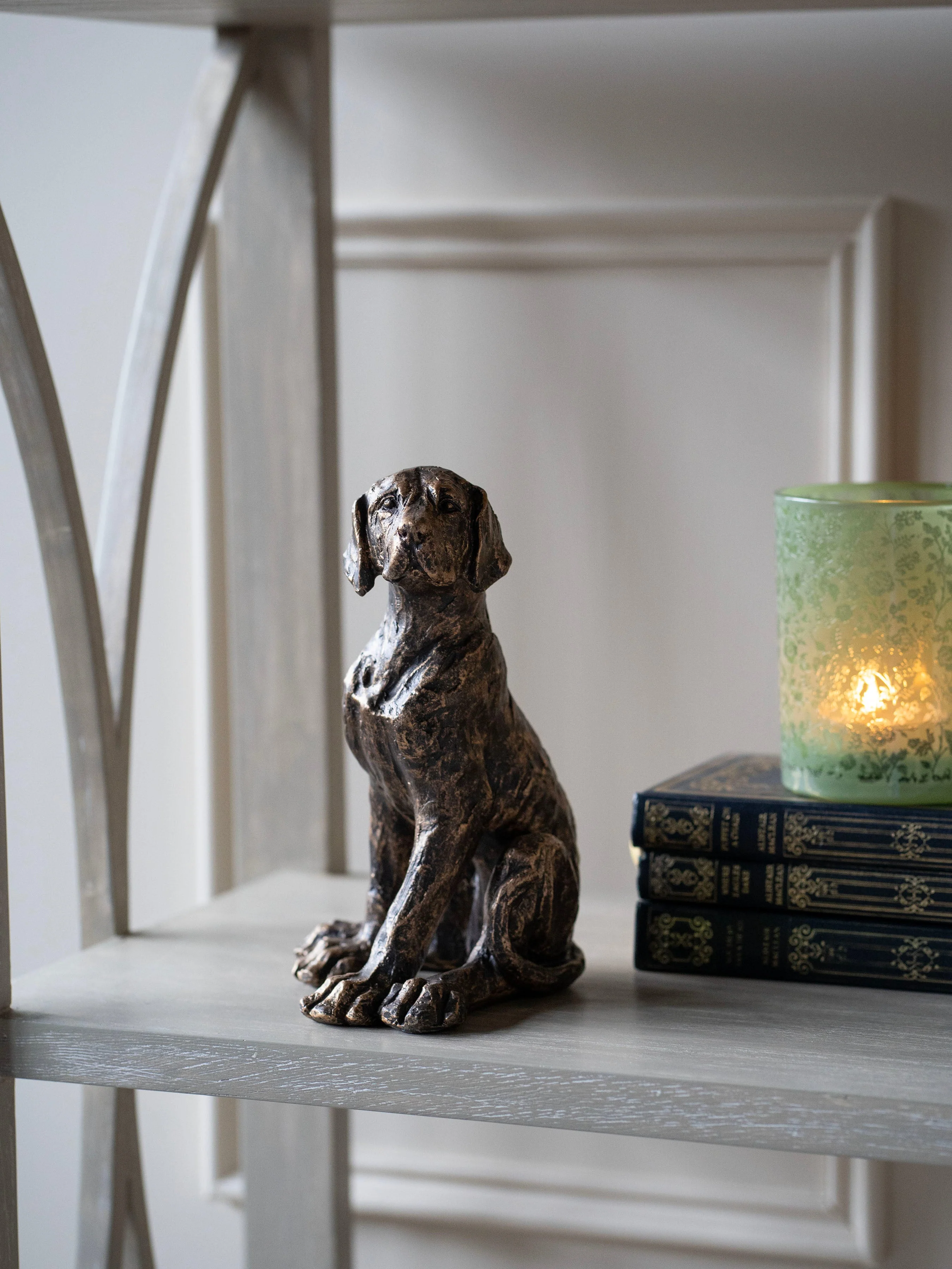 Bronze Sitting Dog Sculpture - Large/Small - Image 12
