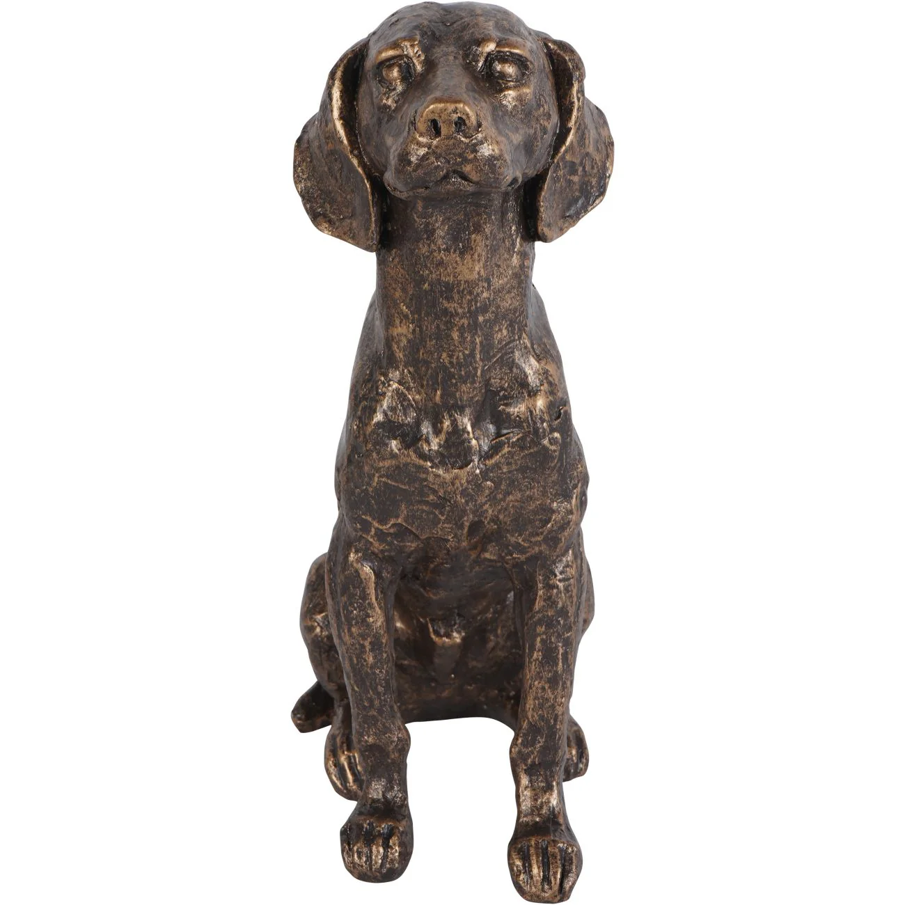 Bronze Sitting Dog Sculpture - Large/Small - Image 2