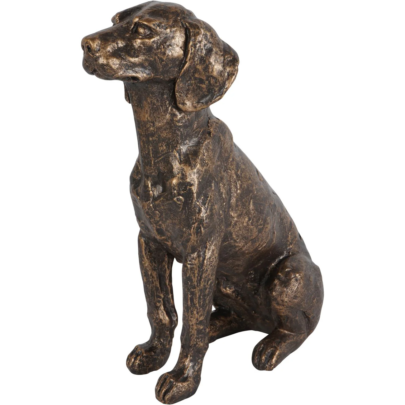 Bronze Sitting Dog Sculpture - Large/Small - Image 3