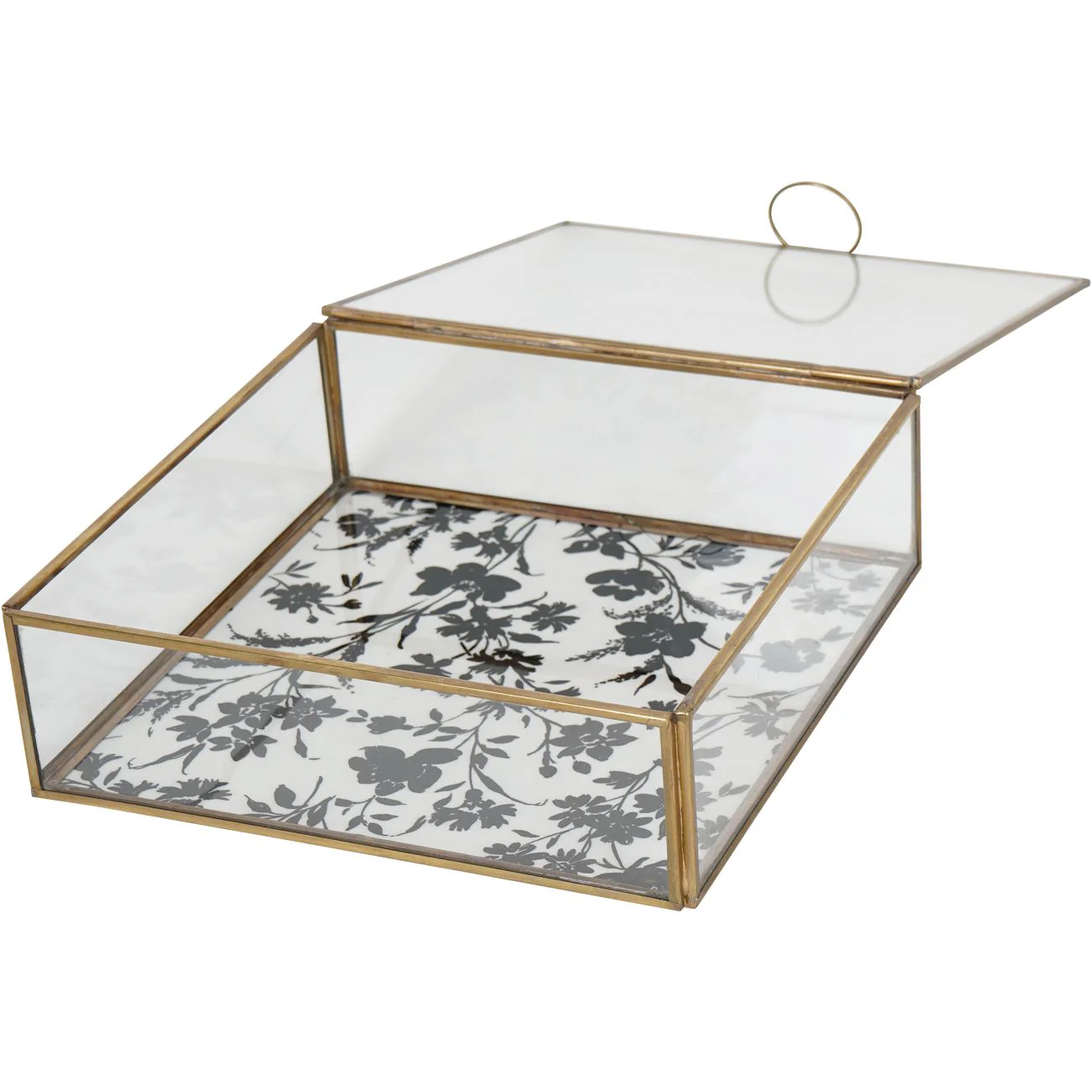 Clear Single Glass Box In Rye -Large/Small - Image 2