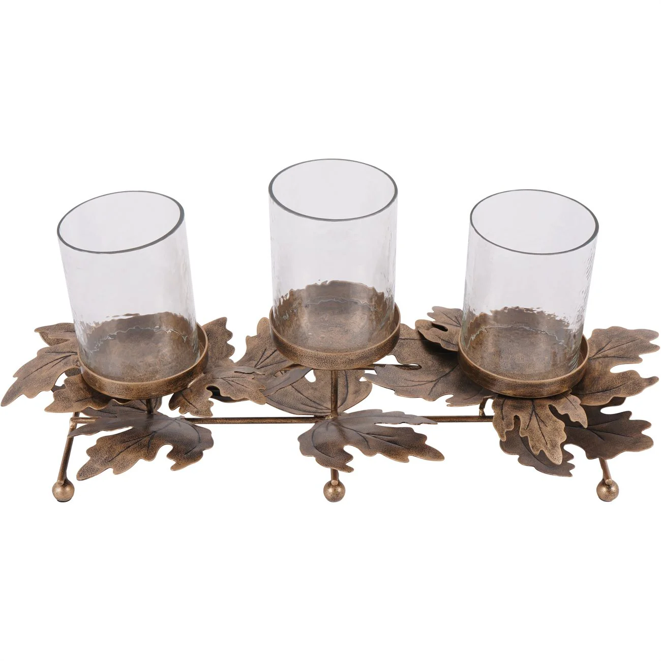 Corrina Leaf Triple Votive Candleholder - Image 2