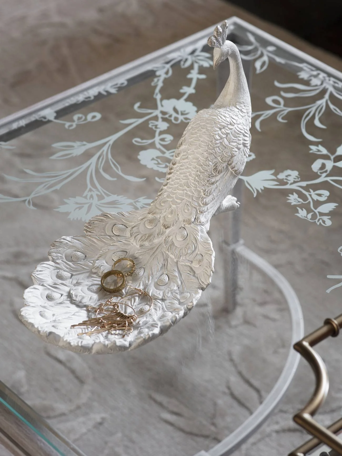 Distressed Peacock Trinket Dish - Image 5