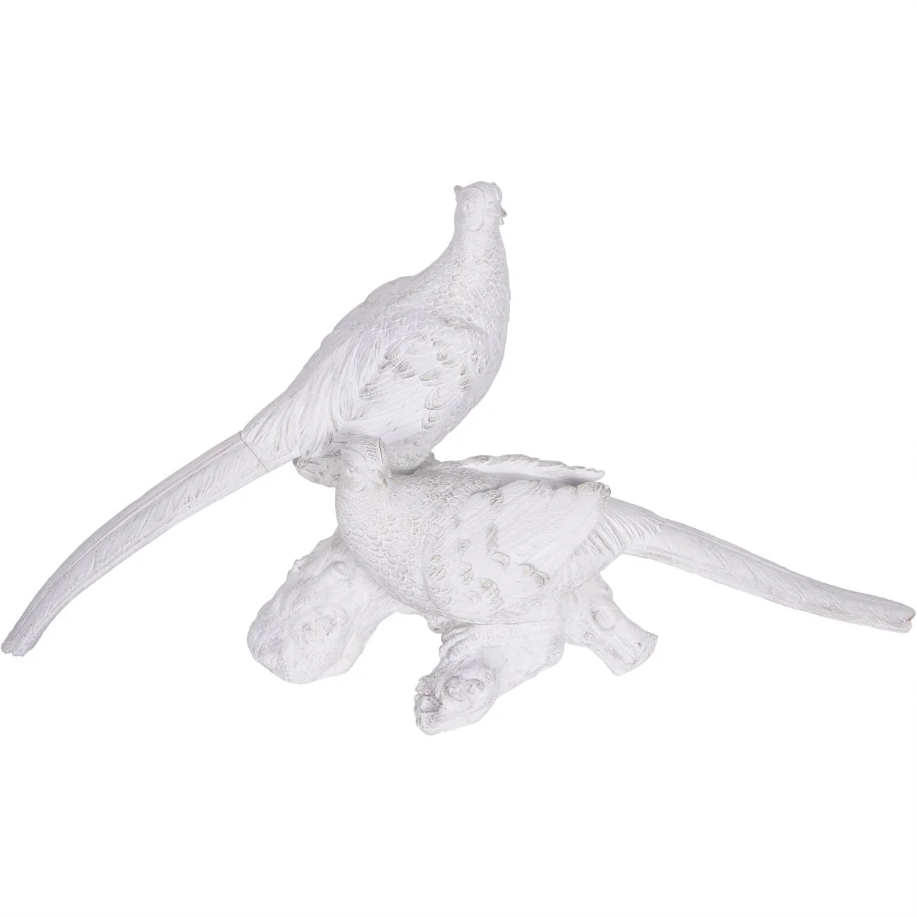 Distressed Pheasant Pair Sculpture - Image 2