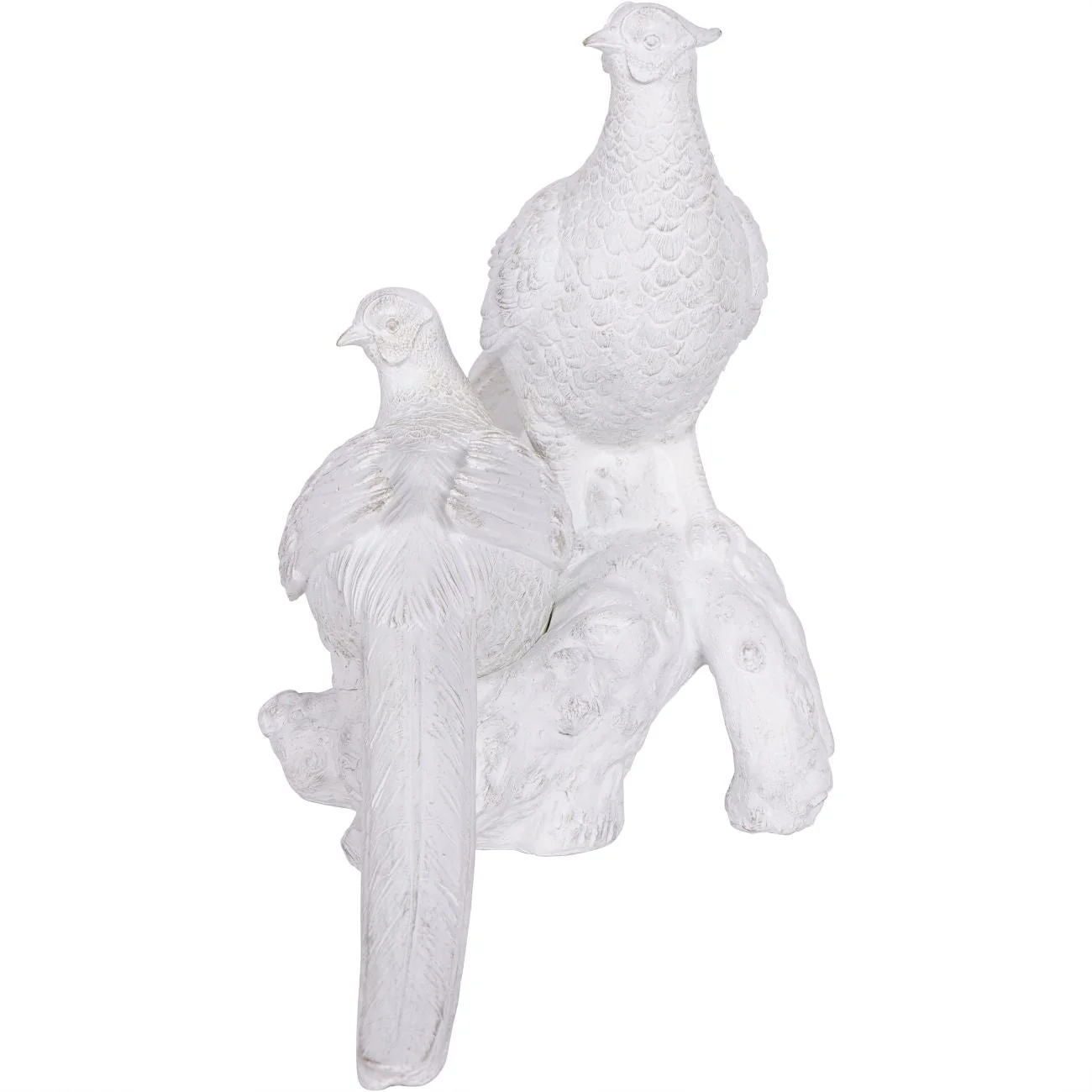 Distressed Pheasant Pair Sculpture - Image 3