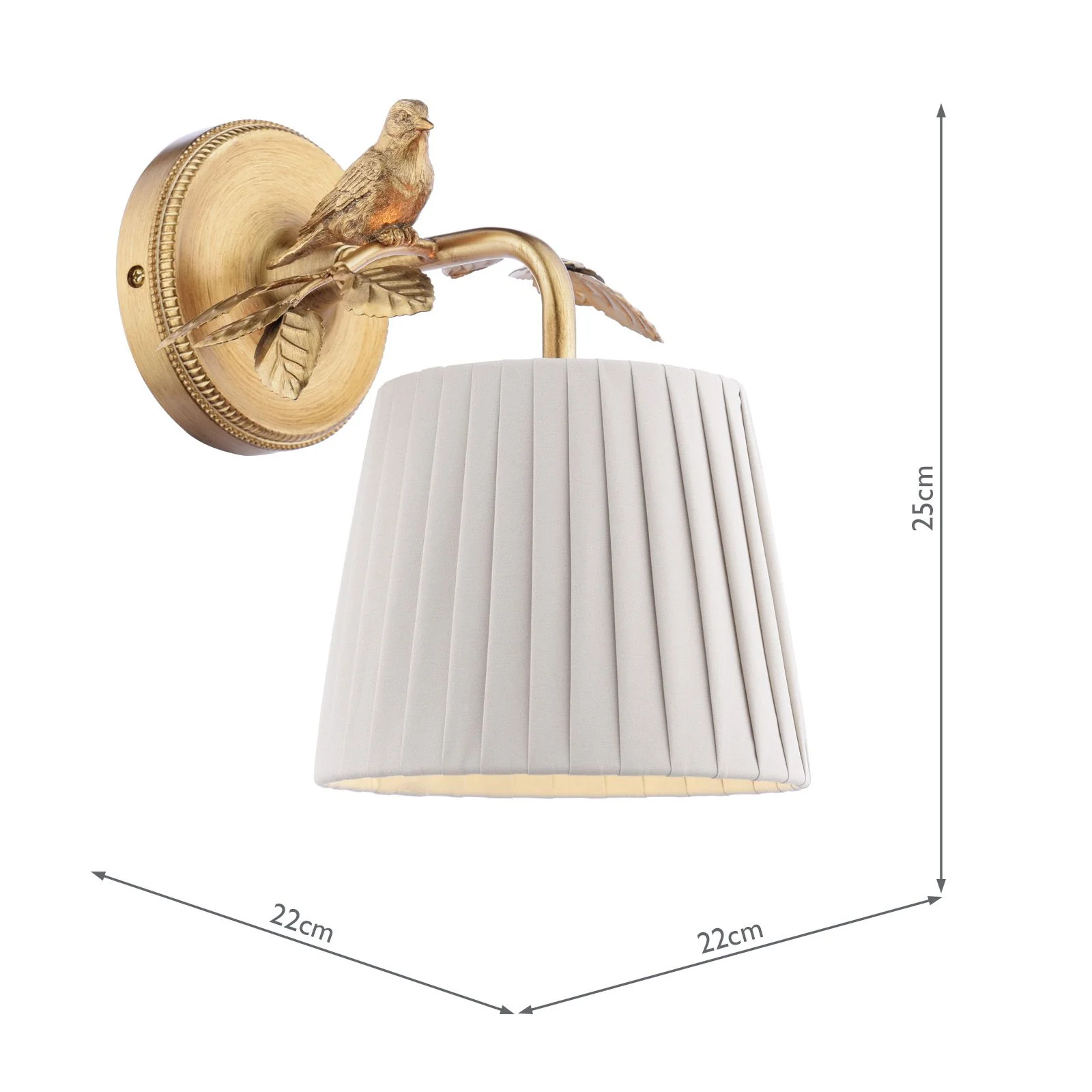 Egelton Wall Light Aged Brass With Shade - Image 10