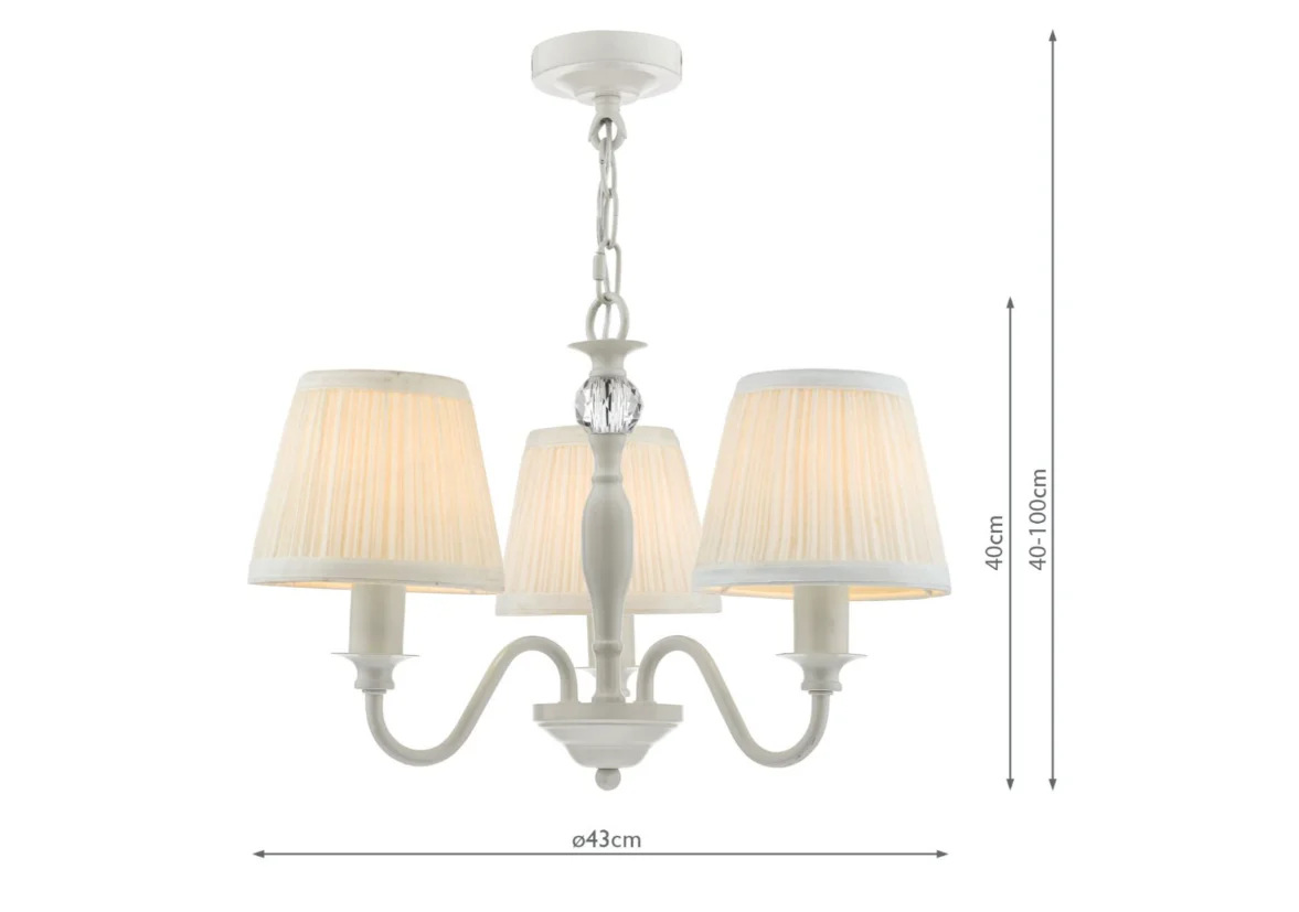 Laura Ashley Ellis 3lt Pendant- Various Finishes - Image 4