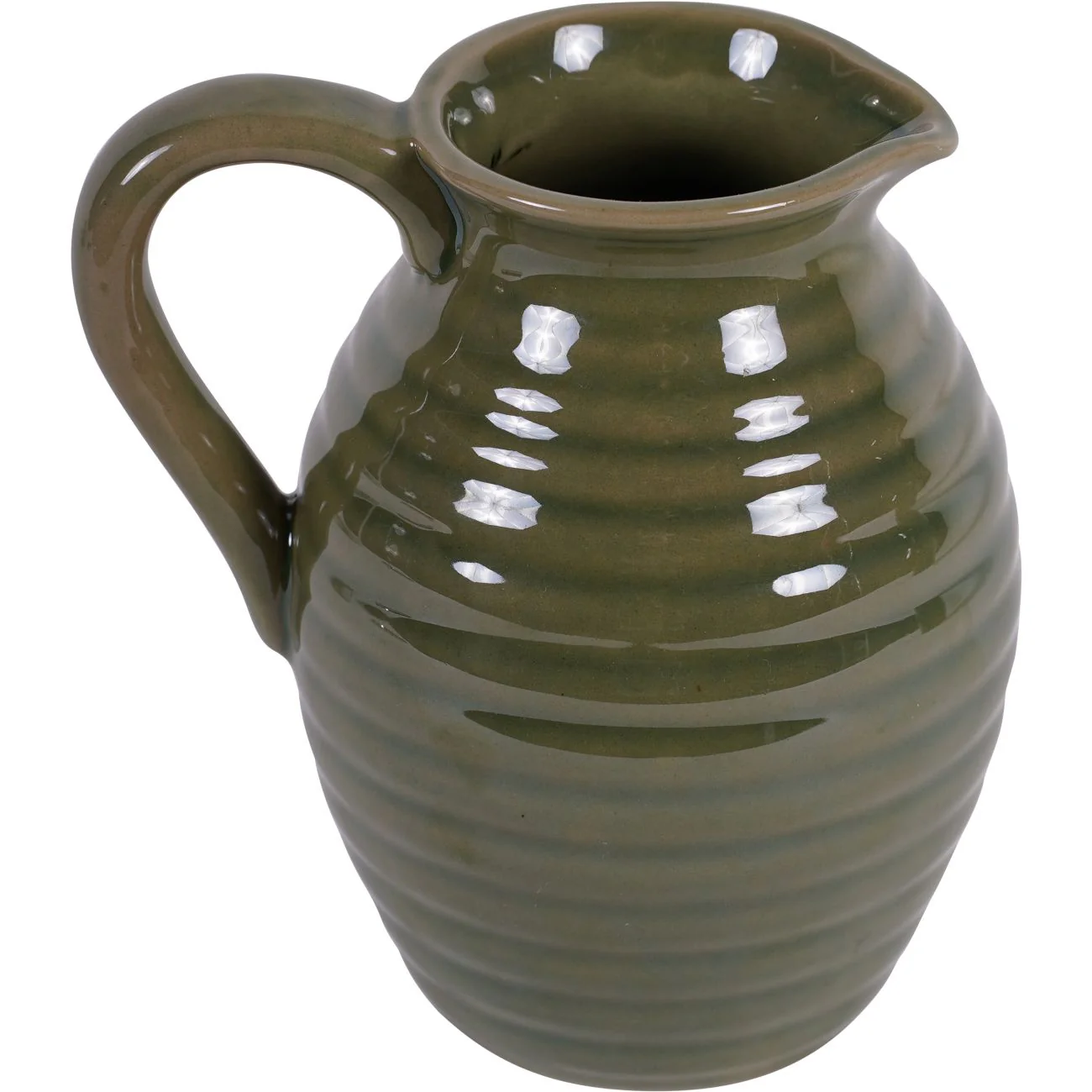 Green Harriston Stoneware Handle Vase - Image 2