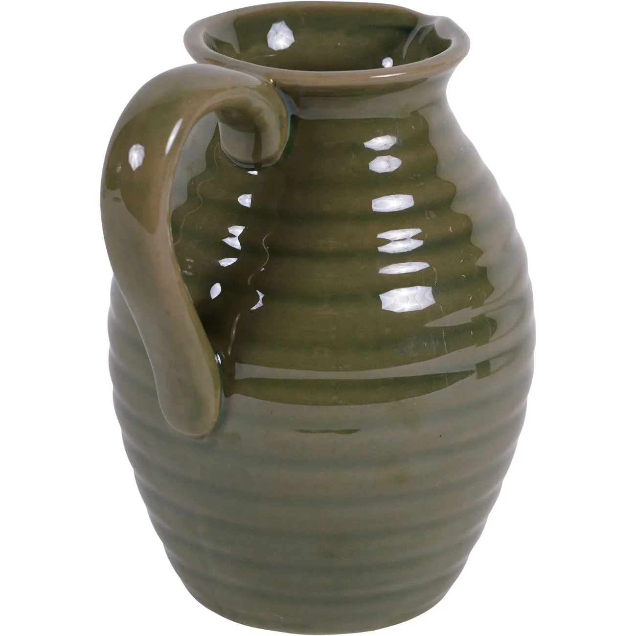Green Harriston Stoneware Handle Vase - Image 3
