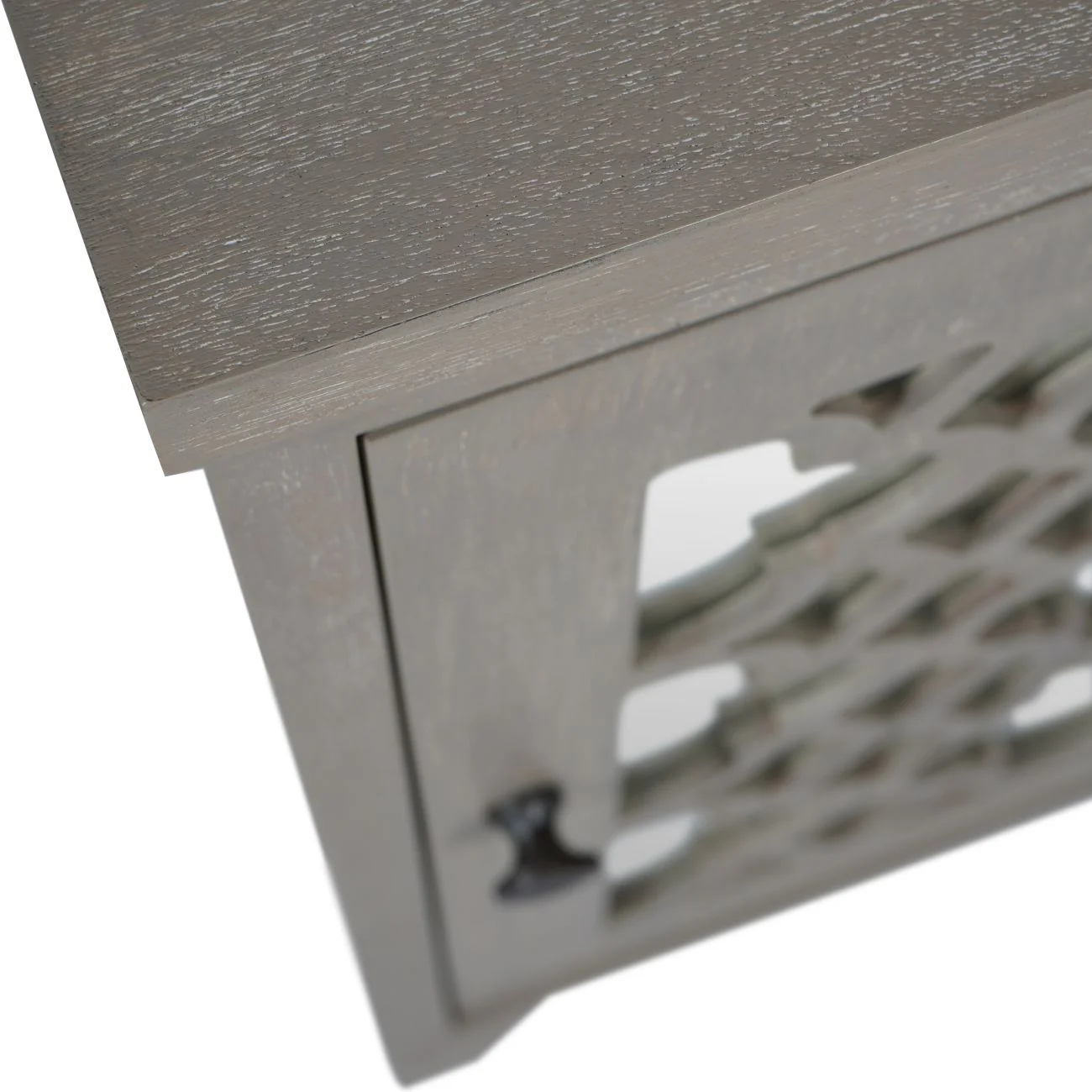 Grey Greystead Wooden Mirrored One Door Chest - Image 4