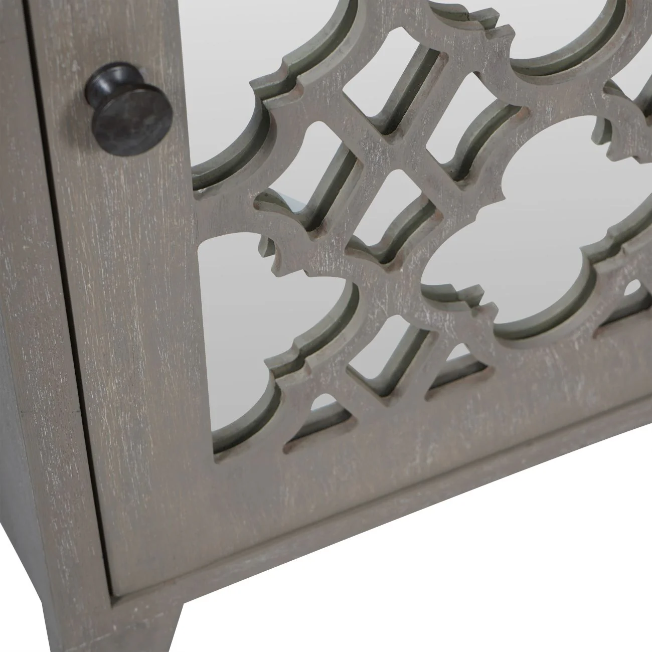 Grey Greystead Wooden Mirrored One Door Chest - Image 5