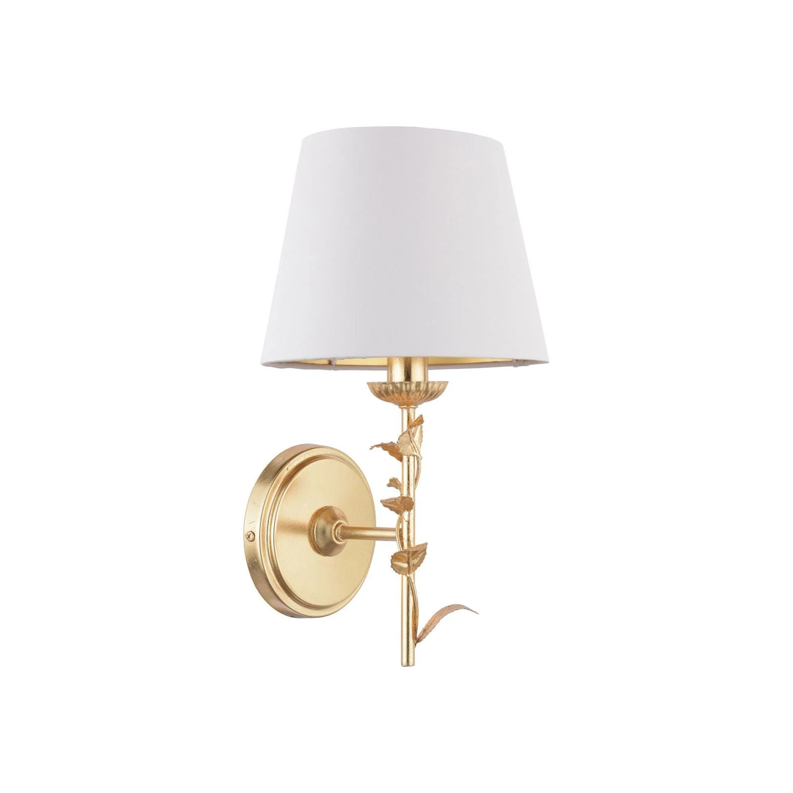 Halton Wall Light Distressed Gold Leaf With Shade - Image 3