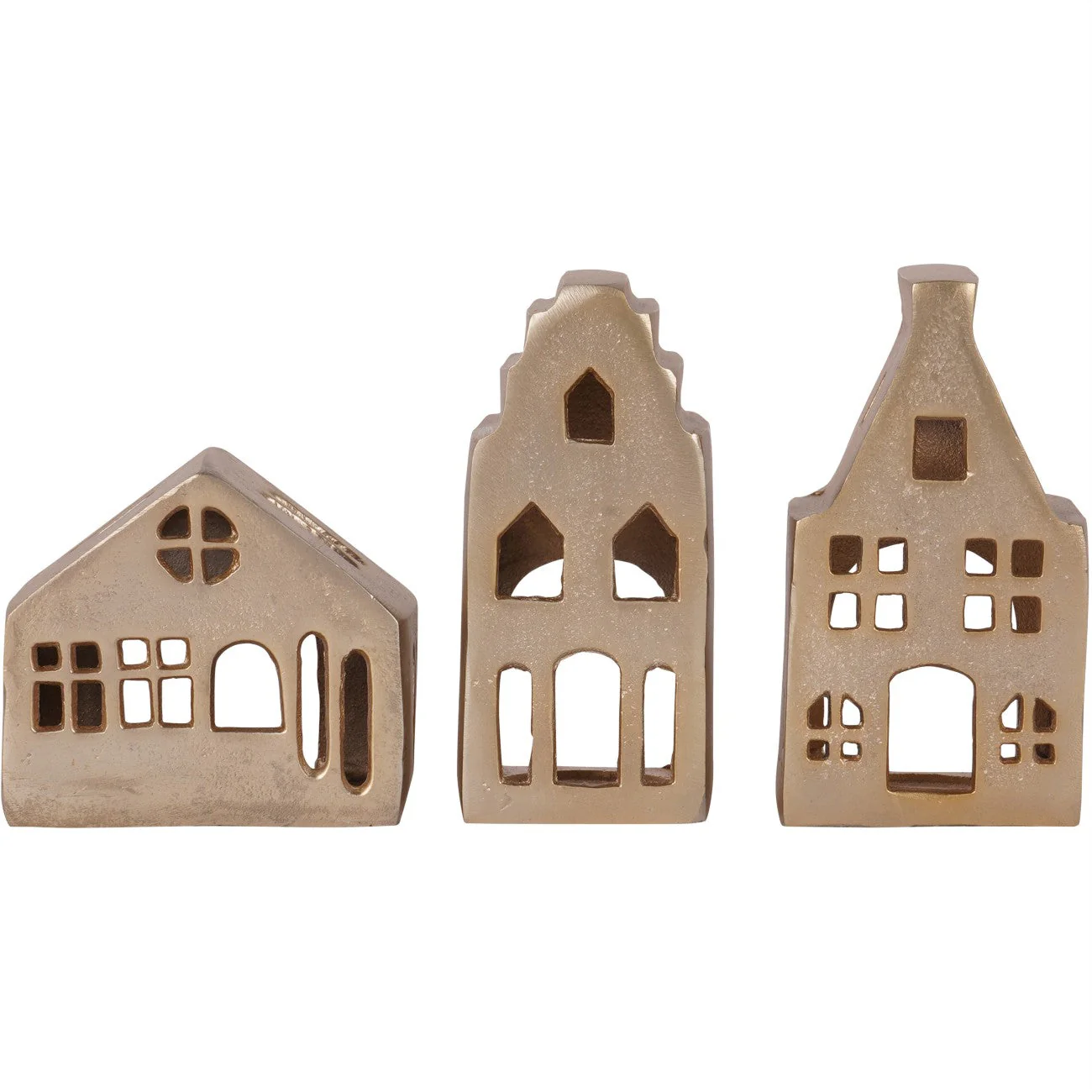 Hand Crafted House's Set of 3 - Gold/Silver - Image 2