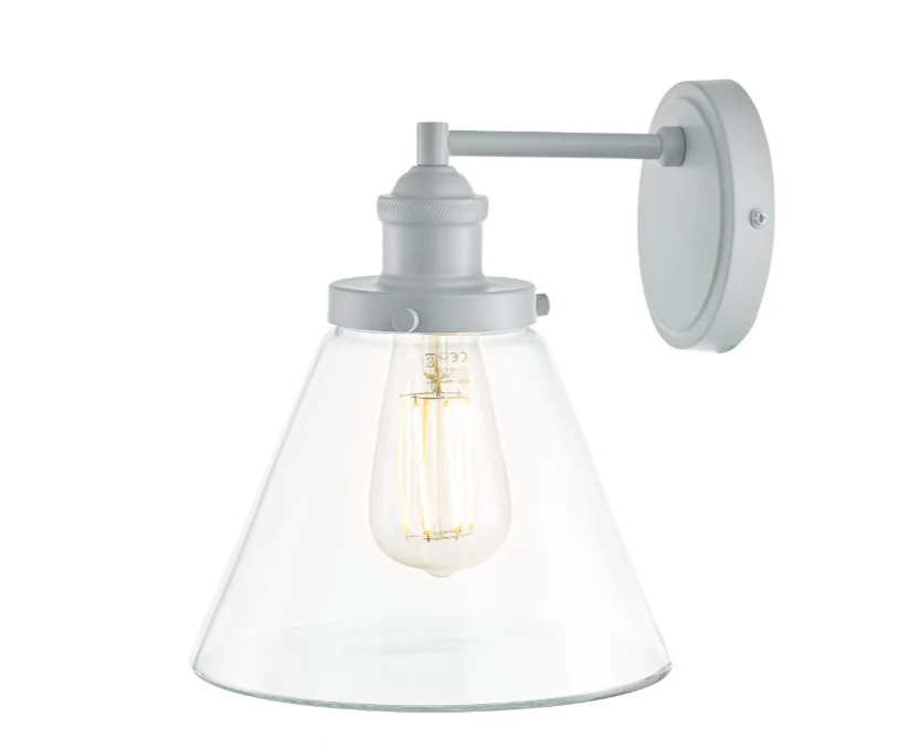 Isaac IP44 Outdoor Wall Light Charcoal/ Matt Grey Glass - Image 5