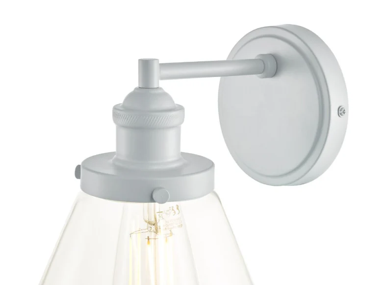 Isaac IP44 Outdoor Wall Light Charcoal/ Matt Grey Glass - Image 6