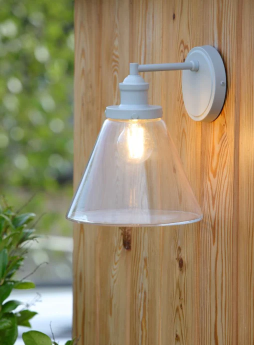 Isaac IP44 Outdoor Wall Light Charcoal/ Matt Grey Glass - Image 7