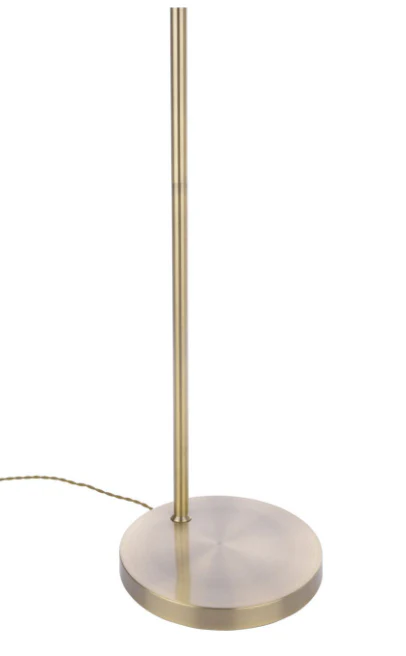 Isaac Floor Lamp Antique Brass and Glass - Image 3