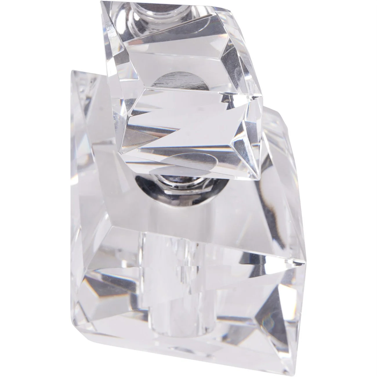 Morcott Glass Faceted Decorative Bottle 12.5cm - Image 2