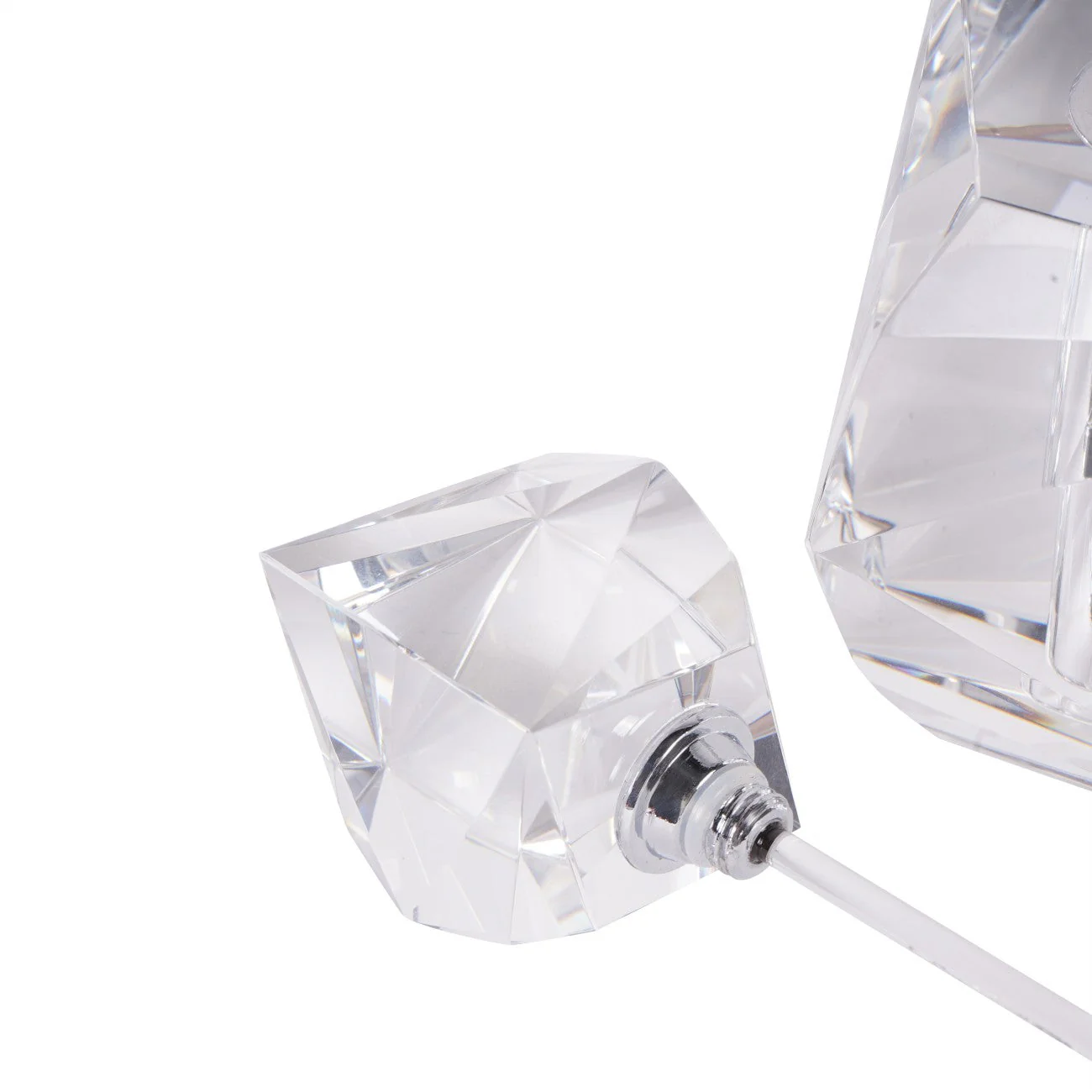 Morcott Glass Faceted Decorative Bottle 12.5cm - Image 4