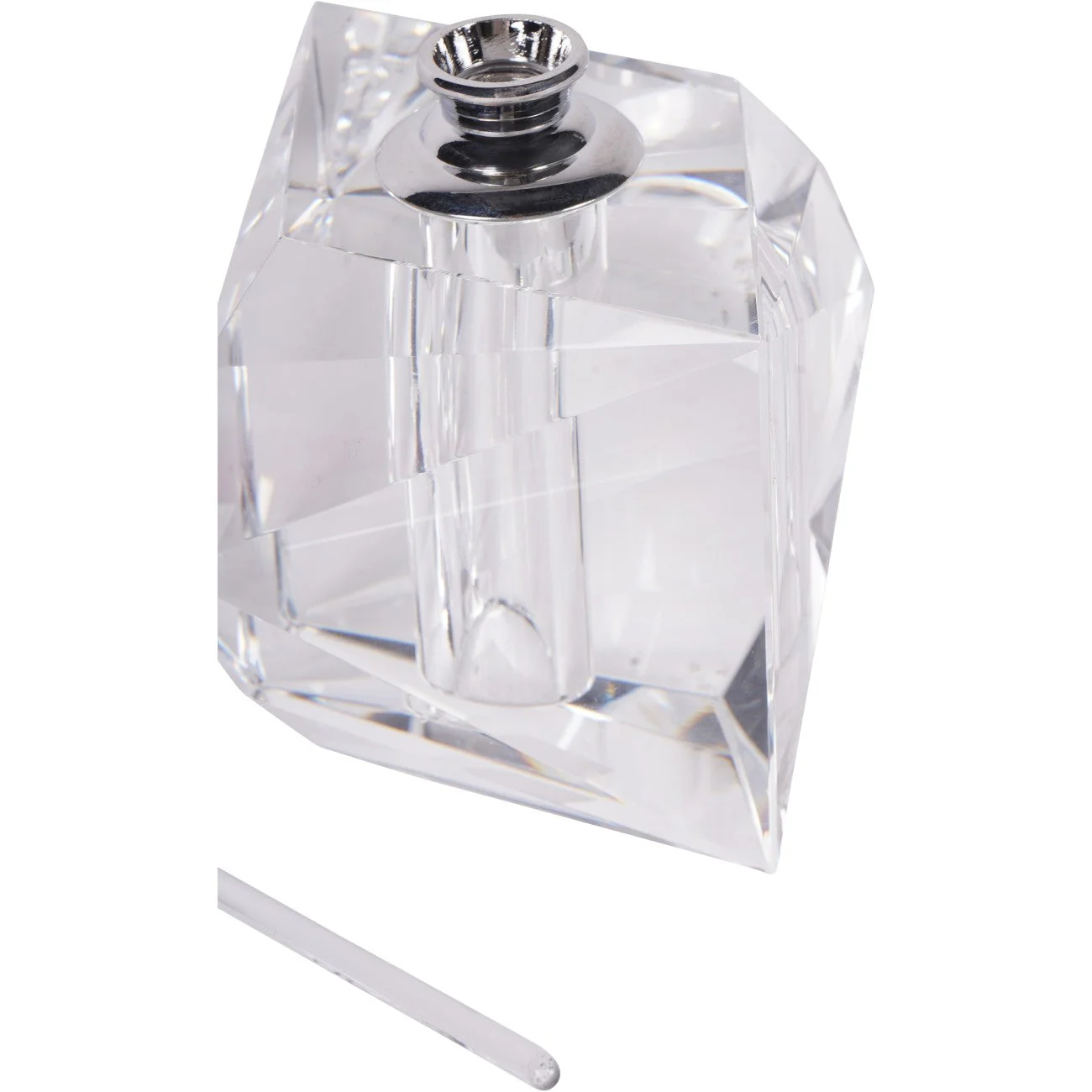Morcott Glass Faceted Decorative Bottle 12.5cm - Image 5