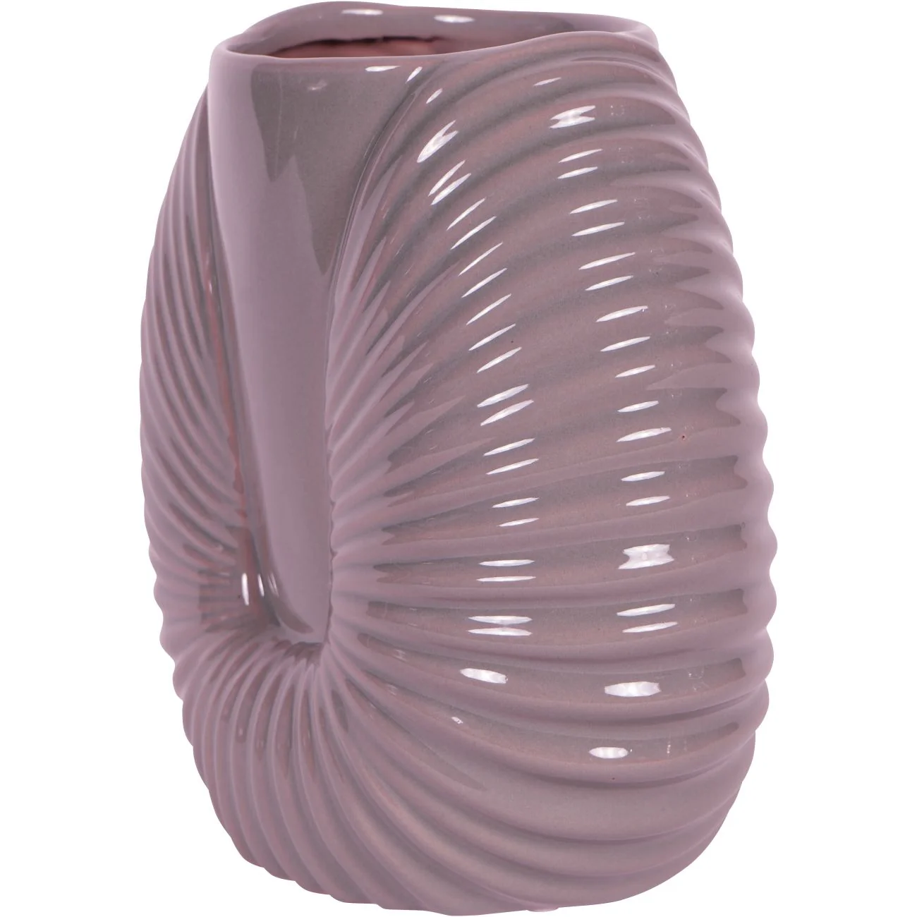 Pink Harriston Stoneware Conche Vase - Image 3