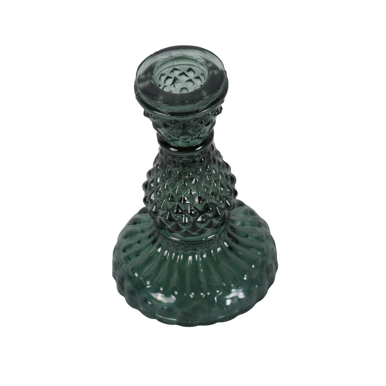 Sea Green Glass Candlestick - Image 2