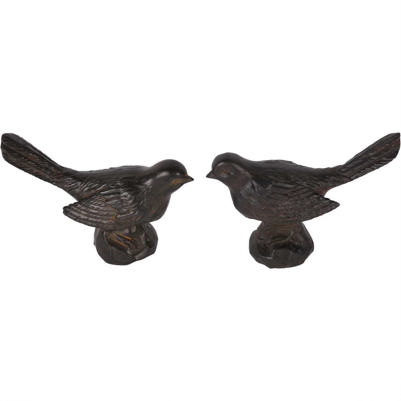 Set of 2 Resin Sitting Bird - Image 2