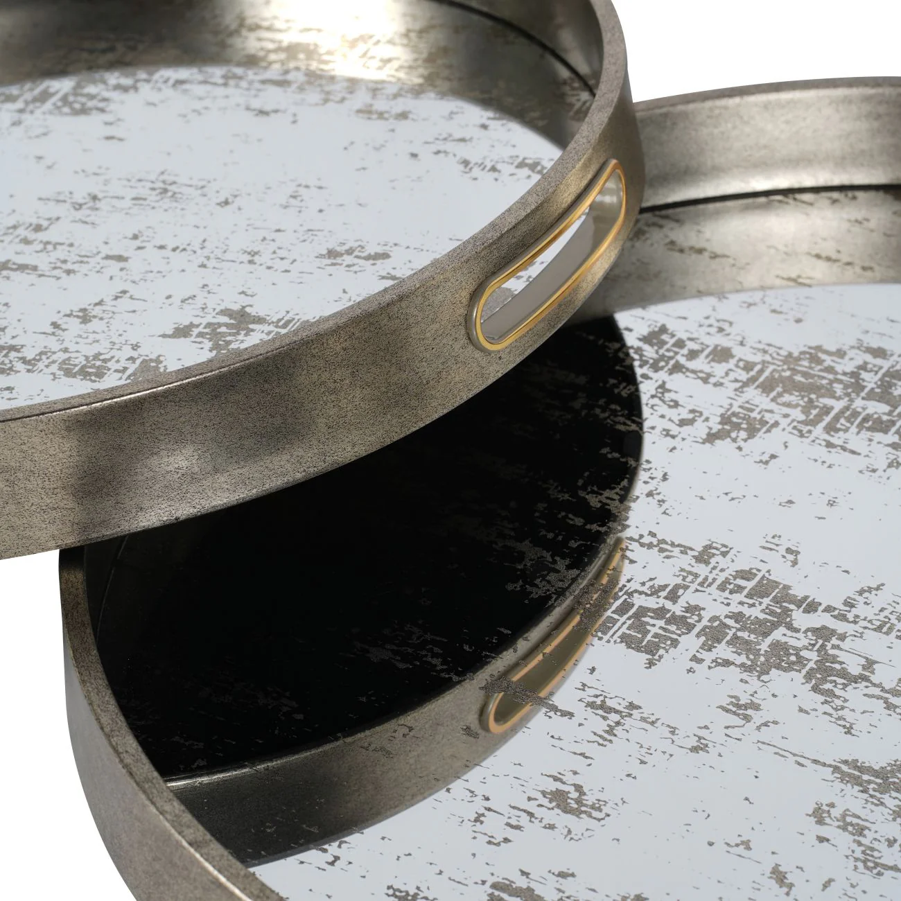 Silver Set of Two Whinfell Mirrored Trays - Image 5