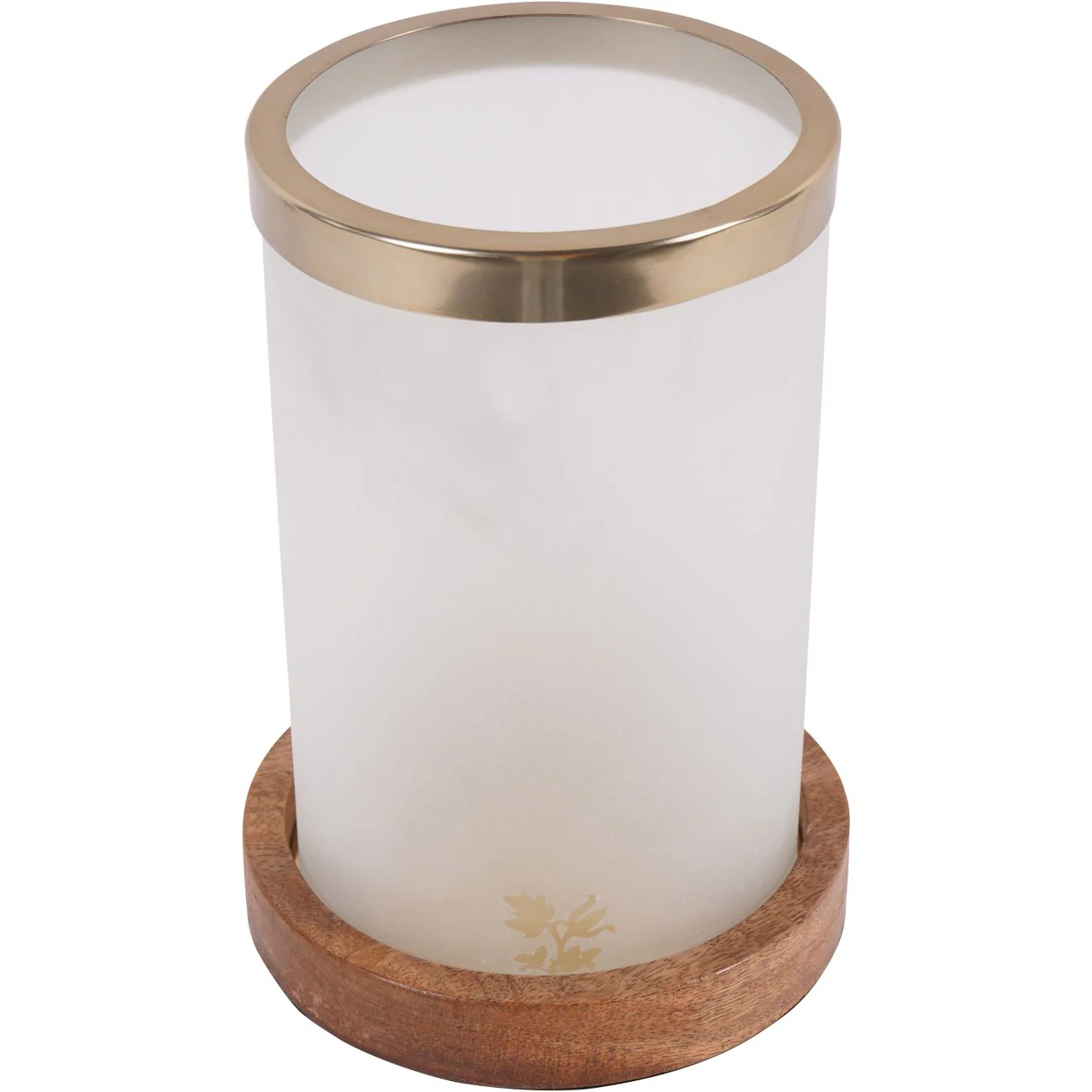 Small Frosted Glass Hurricane - Image 2