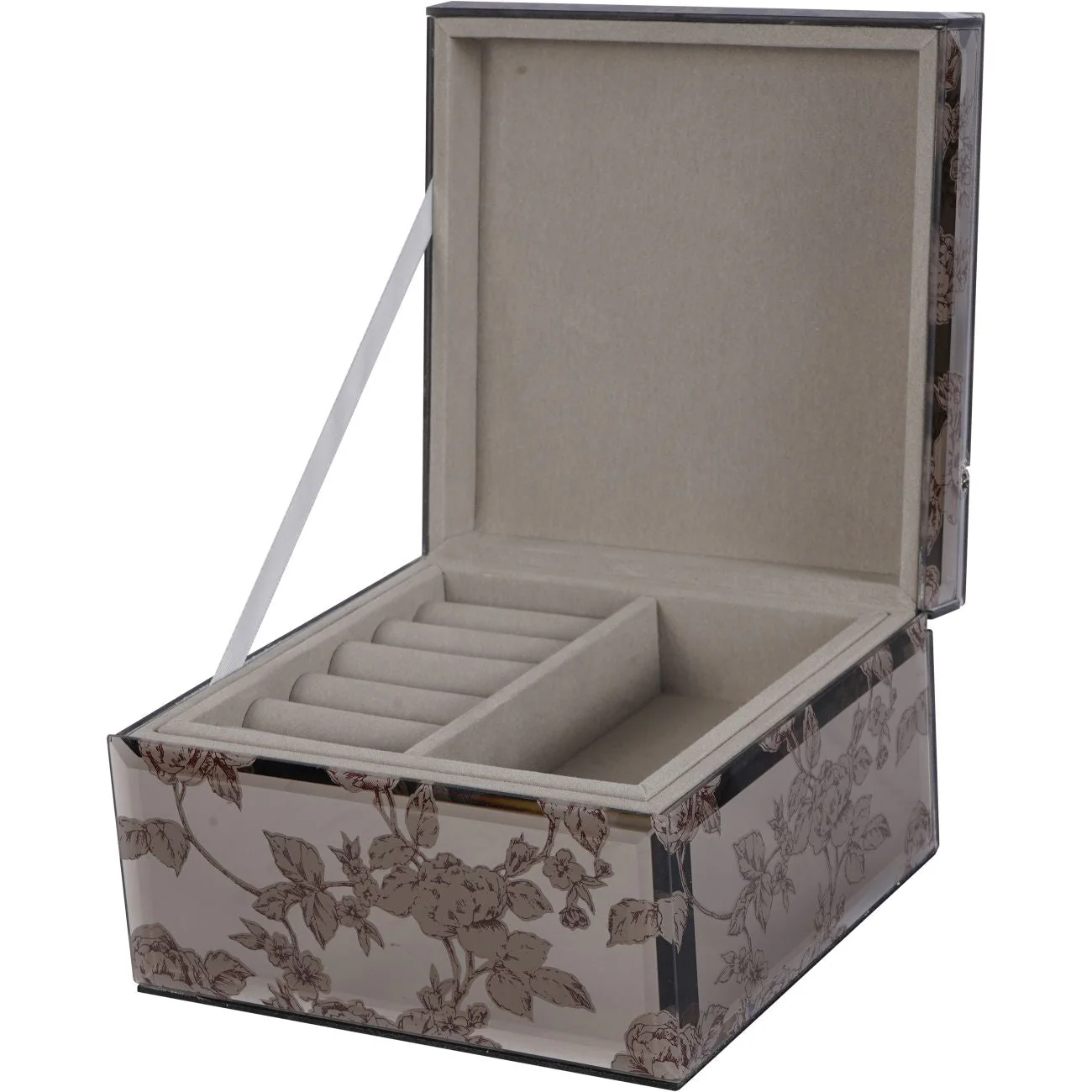Truffle Pollington Roses Mirrored Printed Jewellery Box  - Various Sizes - Image 10