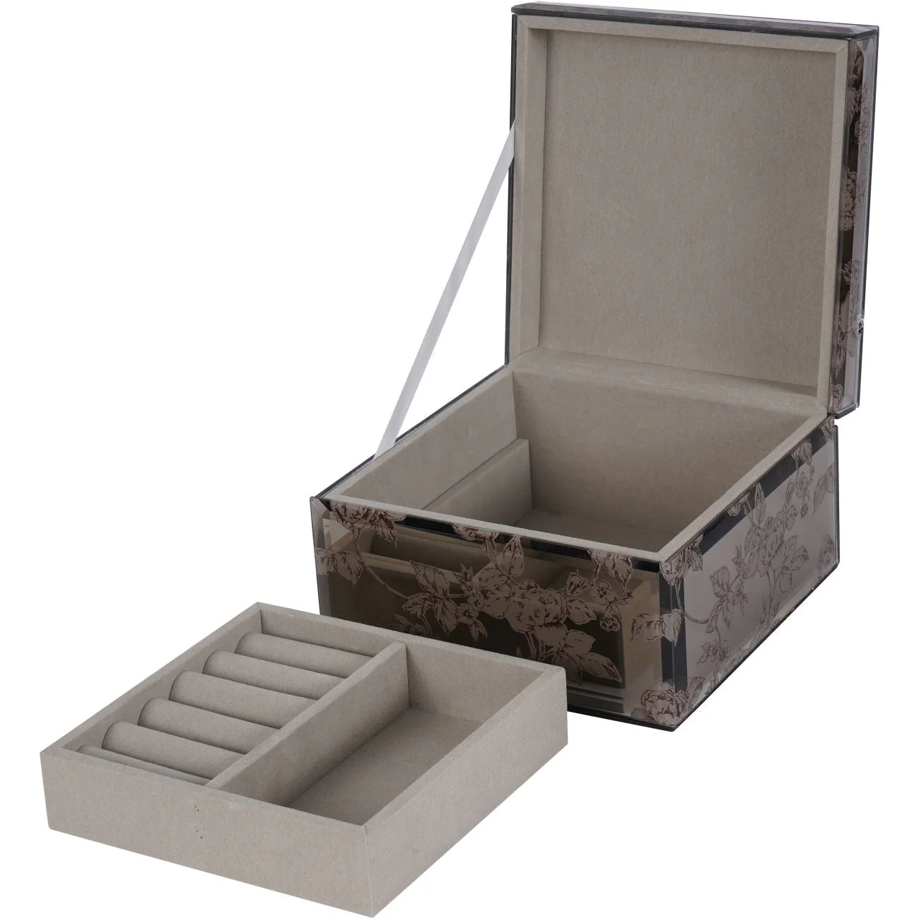 Truffle Pollington Roses Mirrored Printed Jewellery Box  - Various Sizes - Image 11