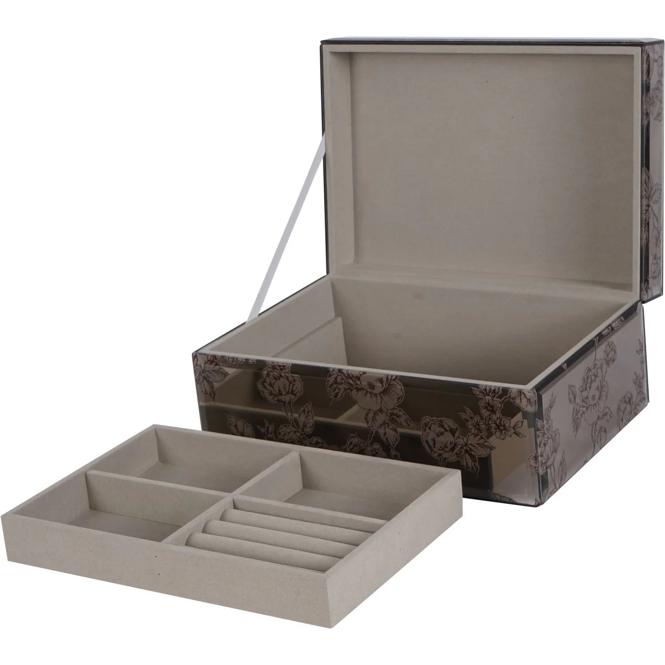 Truffle Pollington Roses Mirrored Printed Jewellery Box  - Various Sizes - Image 3