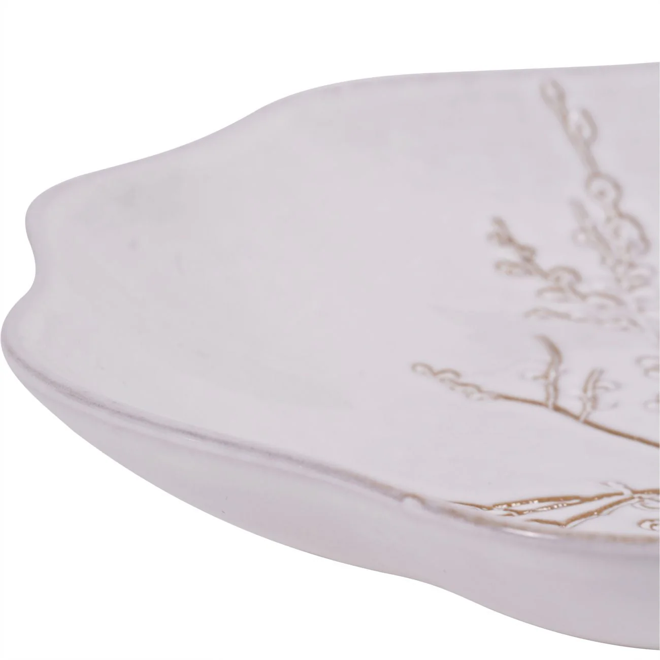 White Pussywillow Stoneware Bowl - Image 4