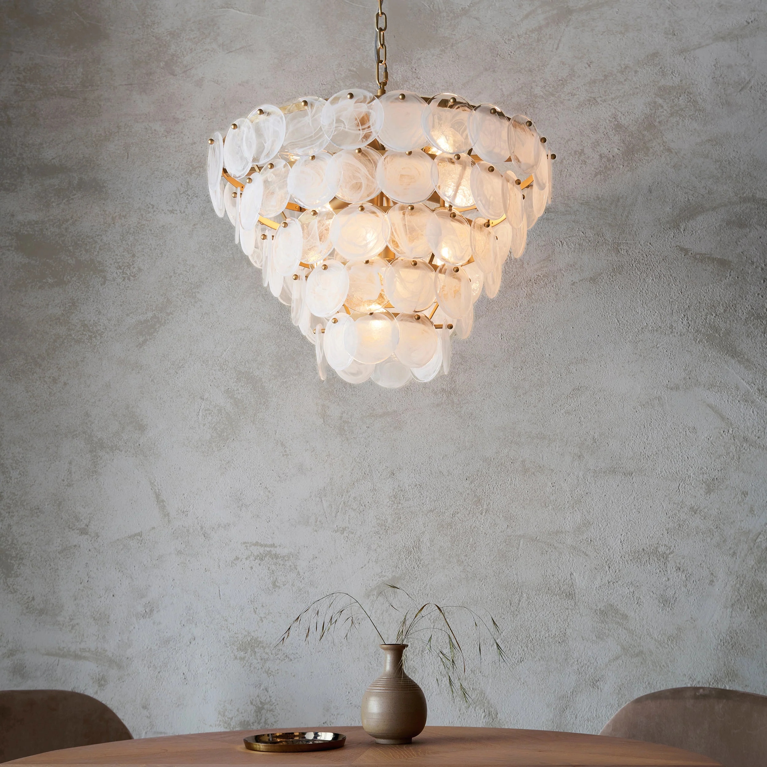 Laurita 9Lt Centre Ceiling Light - Antique Gold - Image 4
