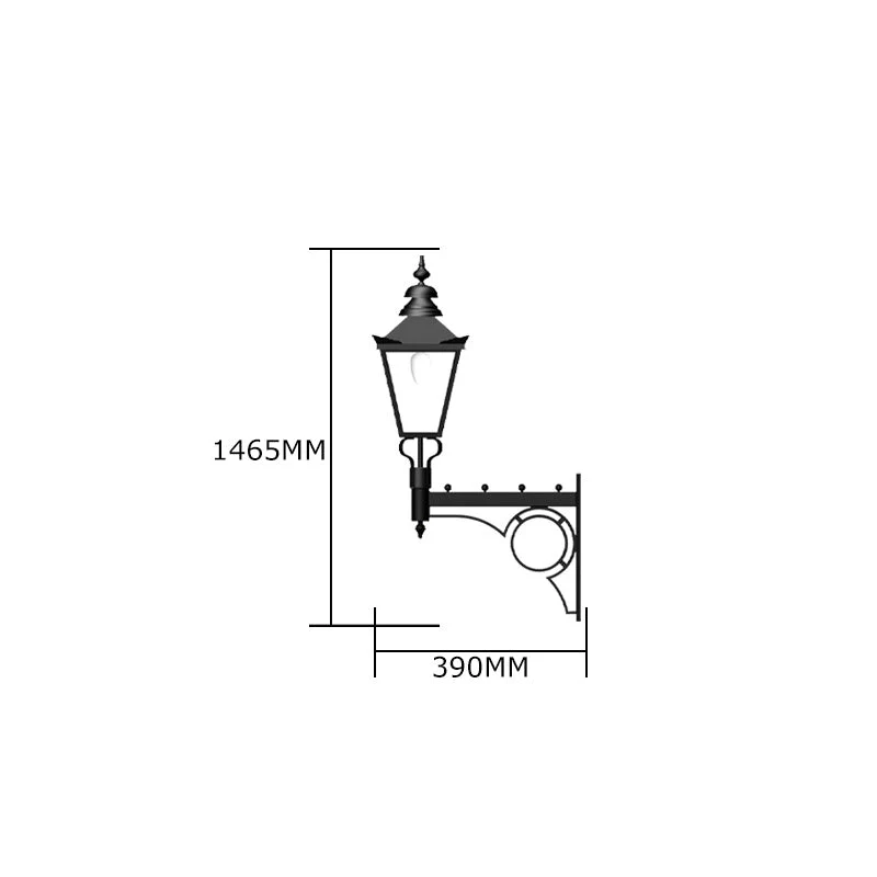 Laverton 1Lt Outdoor Wall Lamp - Cast Iron - Image 6